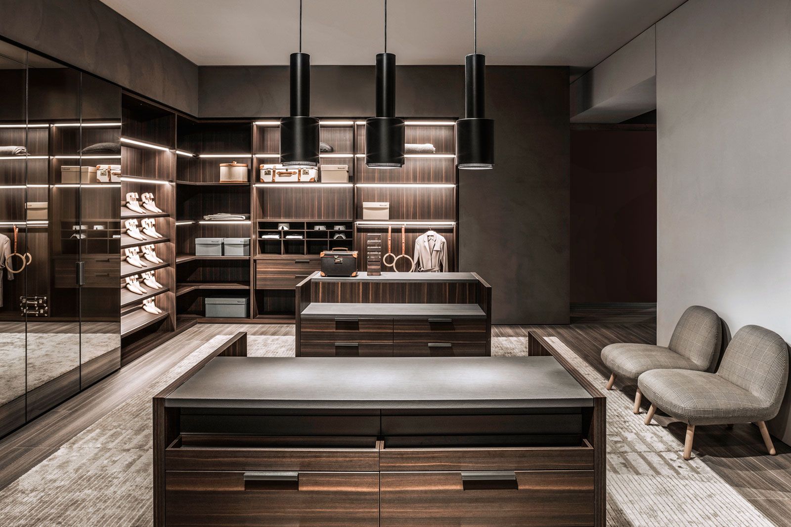 Cabina armadio componibile in legno e vetro GLISS WALK-IN - Molteni & C.