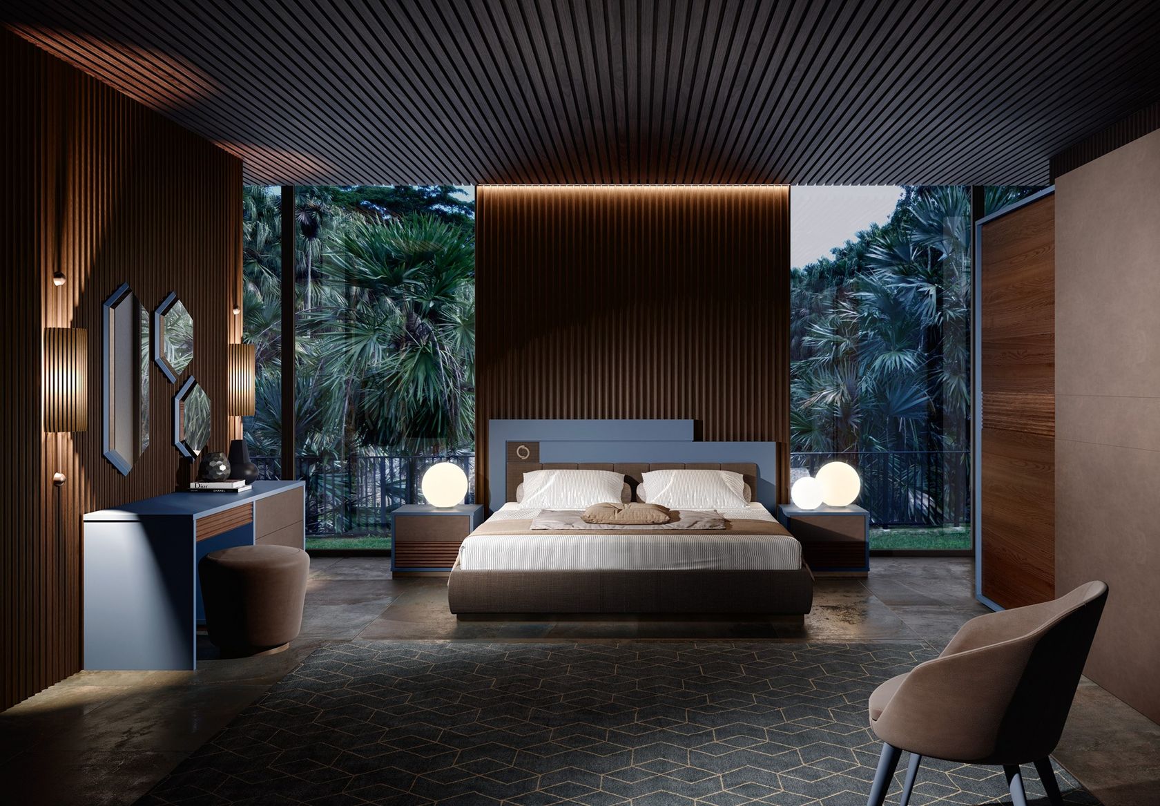 GRACE Leather bedside table By Caroti