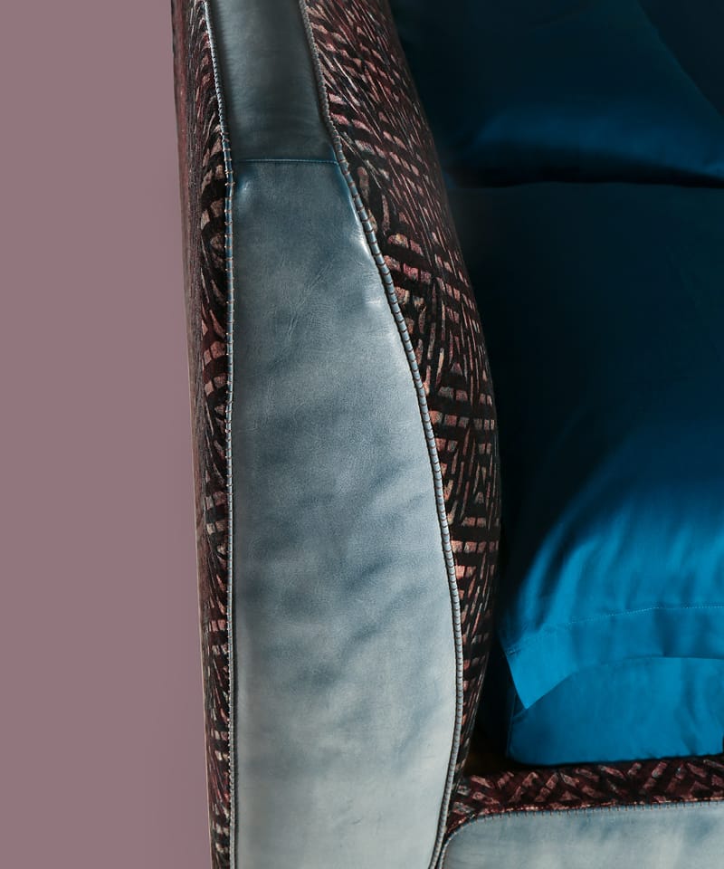 GREG Fabric double bed with upholstered headboard By Borzalino design