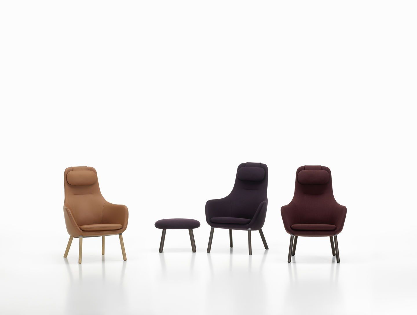 HAL LOUNGE Leather armchair HAL Lounge Collection By Vitra design