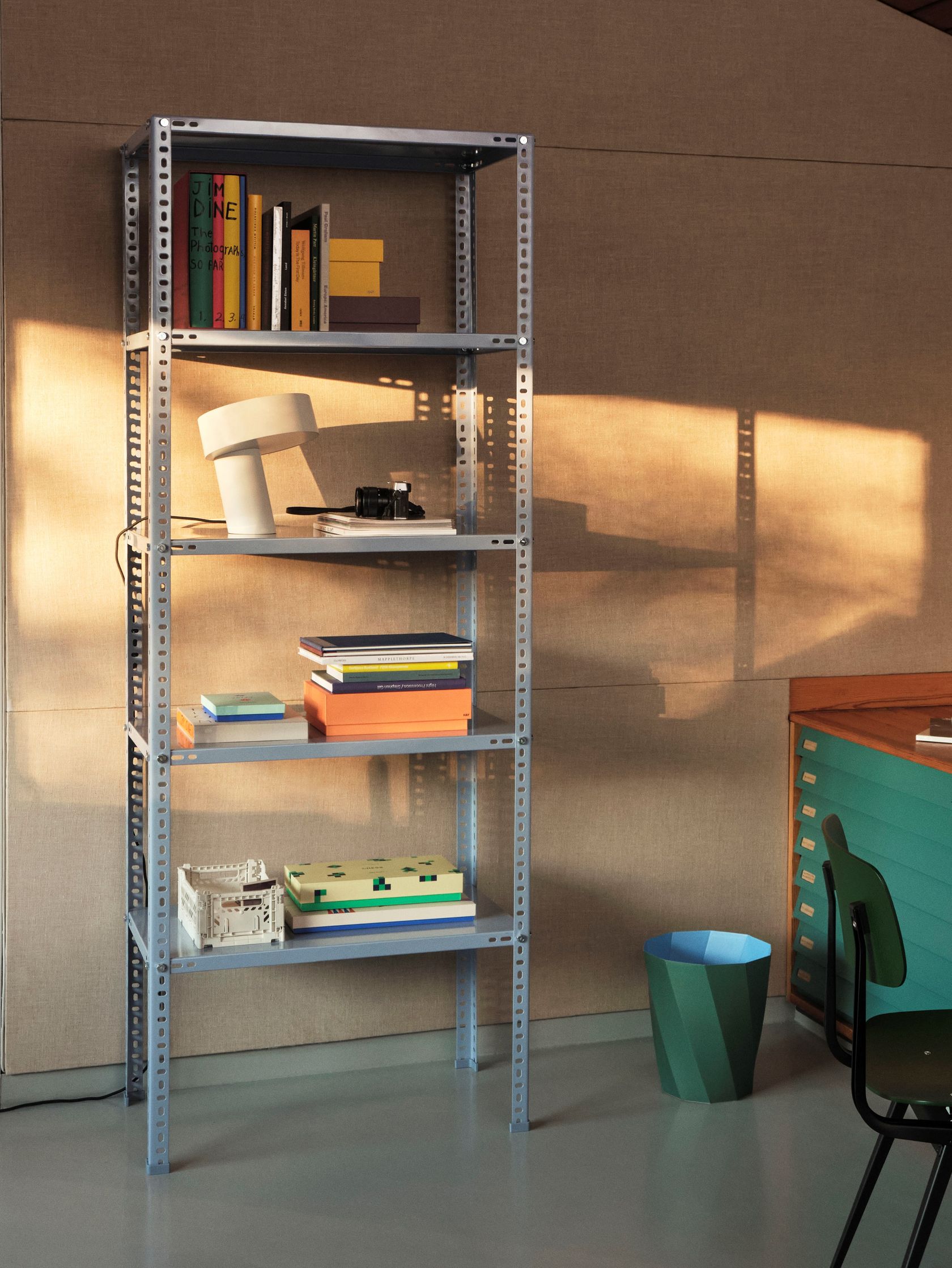 Open powder coated steel shelving unit HAY SHELVING UNIT By Hay