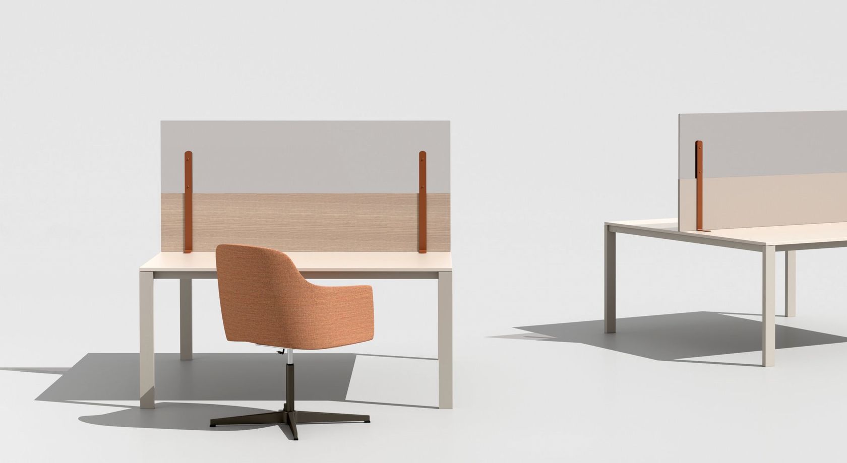 HINOKI | Panel de separación de escritorio By Manerba