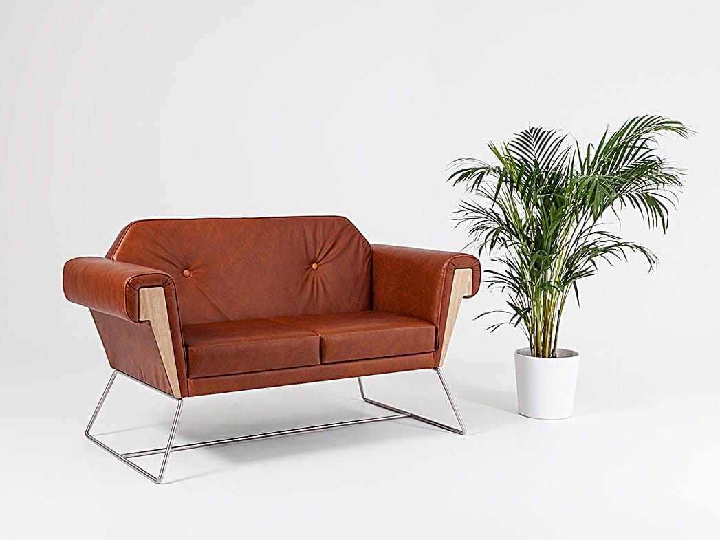 HOVE CLUB Leather sofa By Liqui Contracts design Cameron Fry