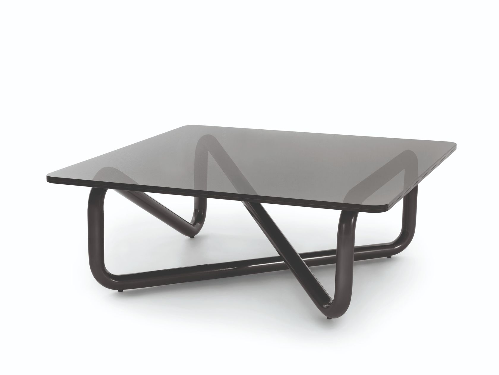 INFINITY Square glass and steel coffee table By arflex | design ...