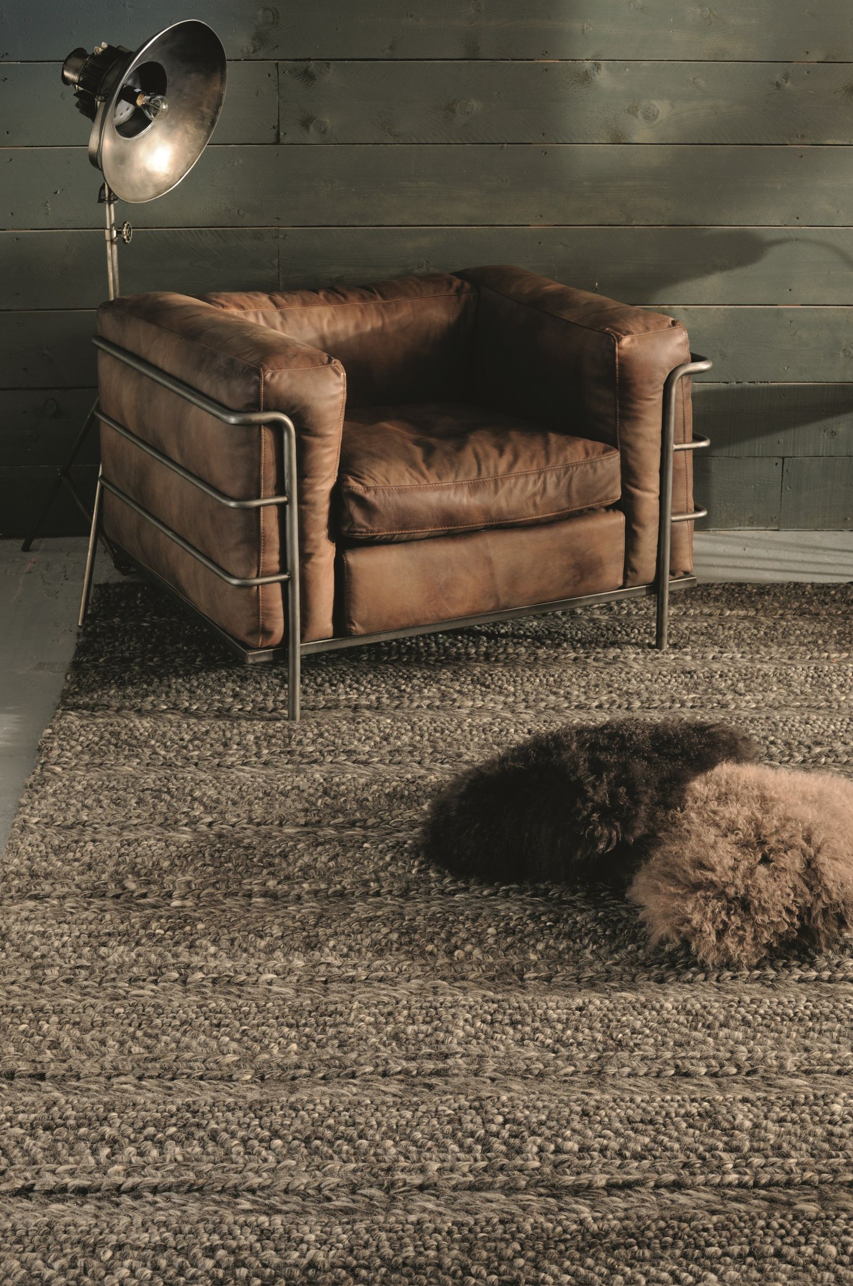 Solidcolor rectangular wool rug IRISH By Toulemonde Bochart