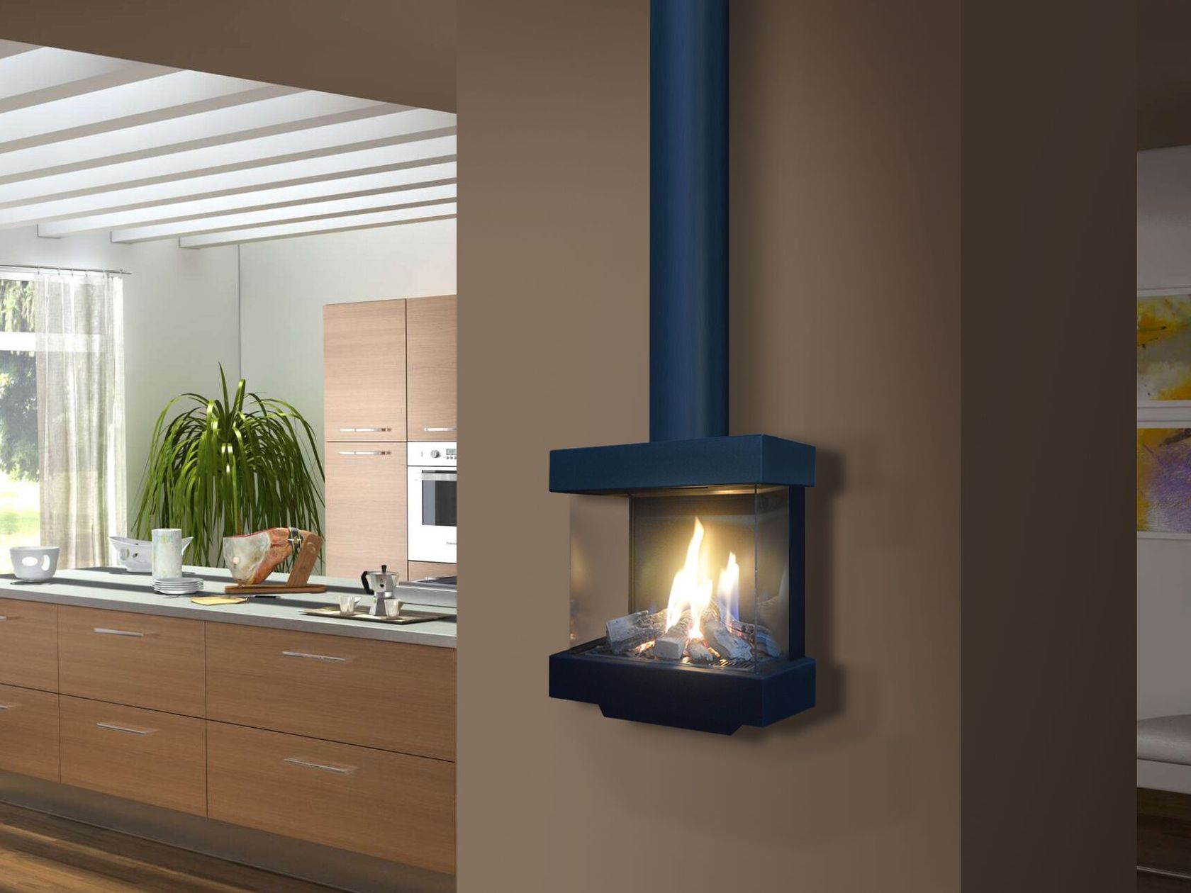 Stufa A Gas ITALKERO STRATOS 7.0 A Combustione Forzata, Potenza 6.28 KW, Rendimento 91.7%, Colore Bianco, Con Kit Fumi