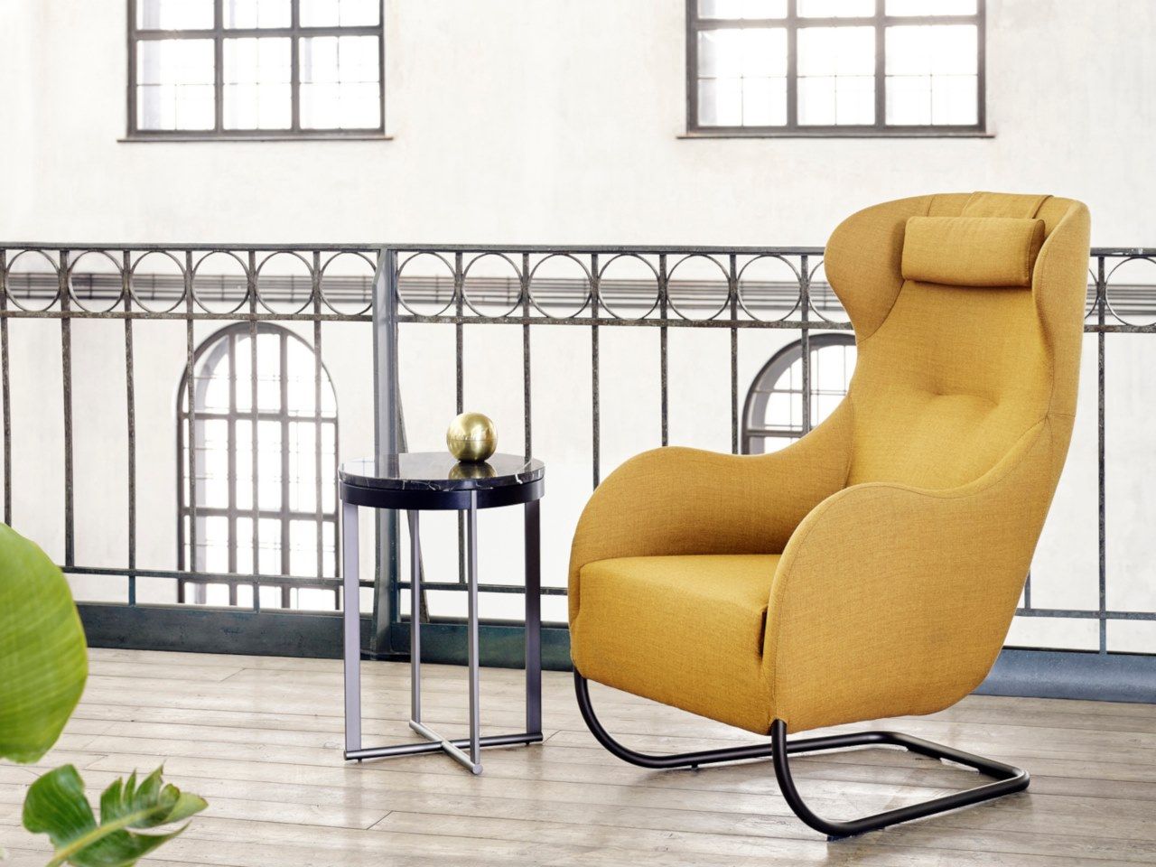 JOLLY Armchair with footstool By Wittmann design Jan Armgardt