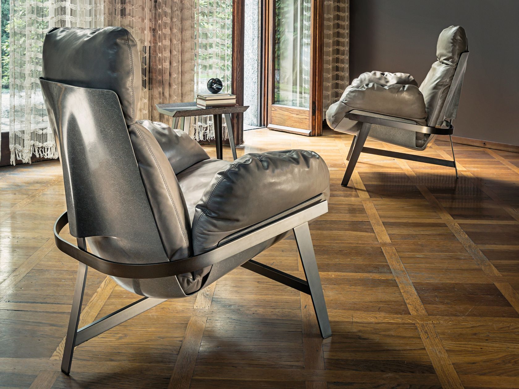 JUPITER Leather armchair By Arketipo design Mauro Lipparini