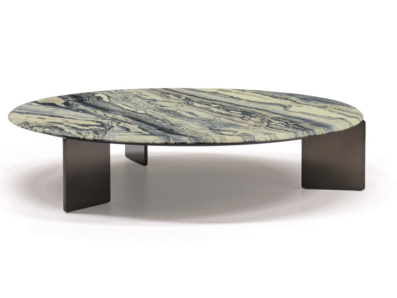 KEEL Round marble coffee table By Minotti design Rodolfo Dordoni