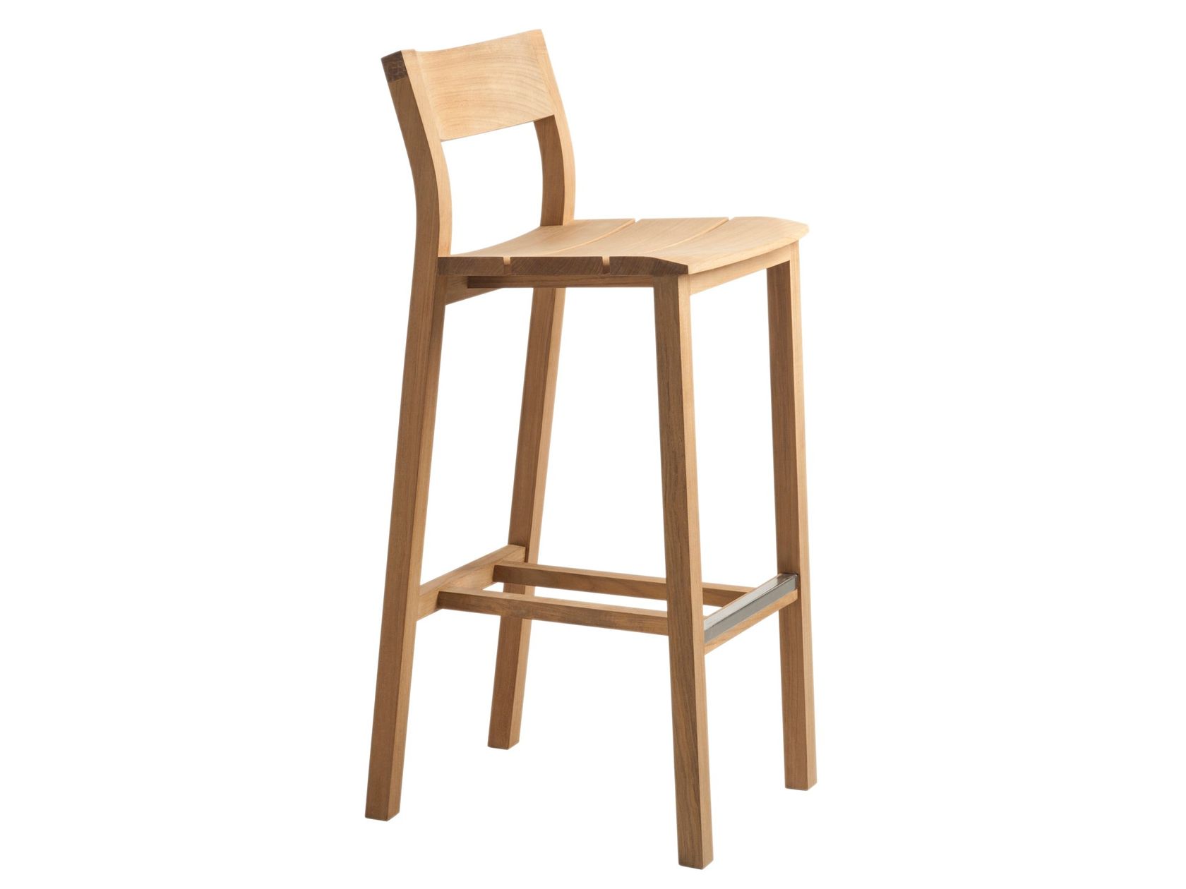Барный стул деревянный со спинкой