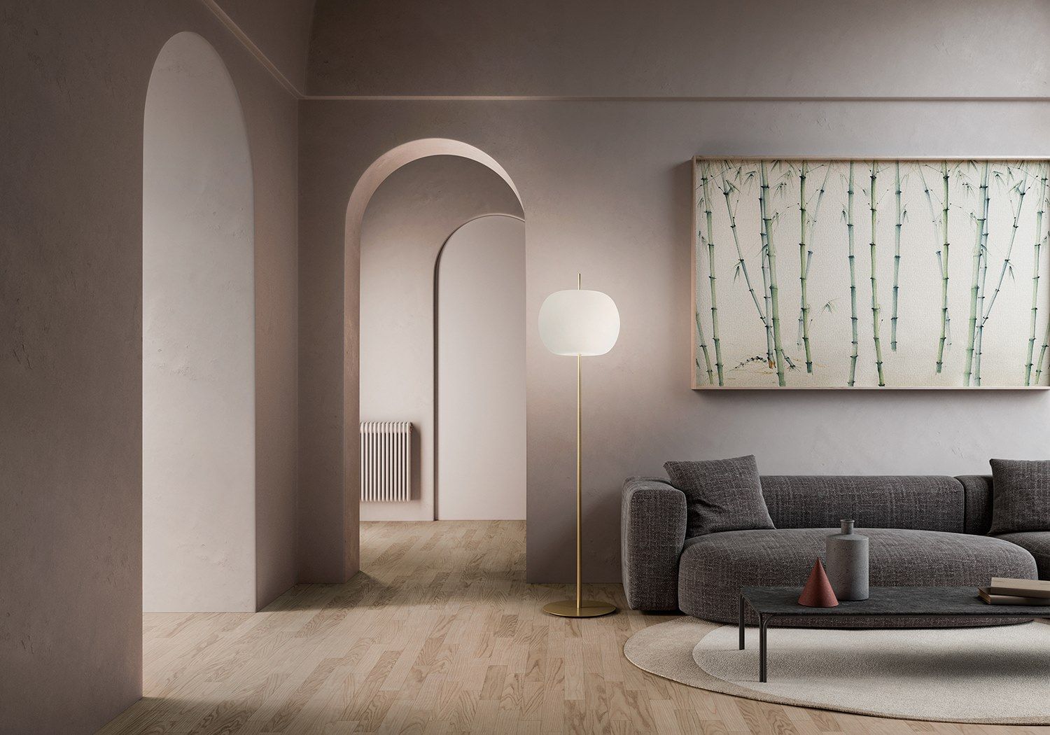 Lampe De Table Kundalini Kushi 16 Tavolo Cuivre, Design Alberto Saggia, 2015, Neuve