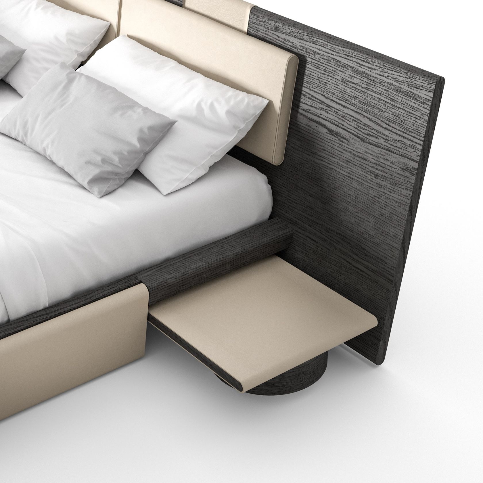 L42 ACUTE Bed with ash headboard By Cassina design Rodolfo Dordoni