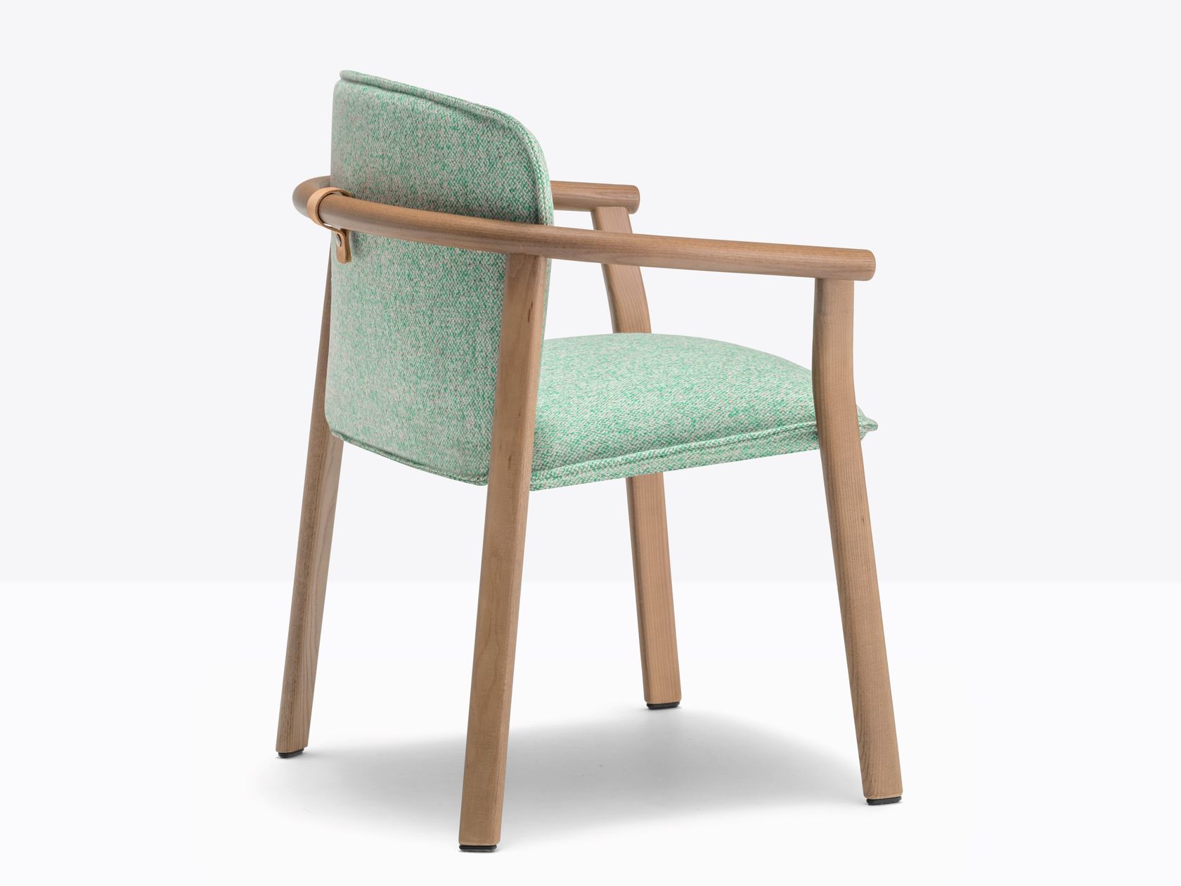LAMORISSE WOOD Upholstered fabric chair with armrests By Pedrali