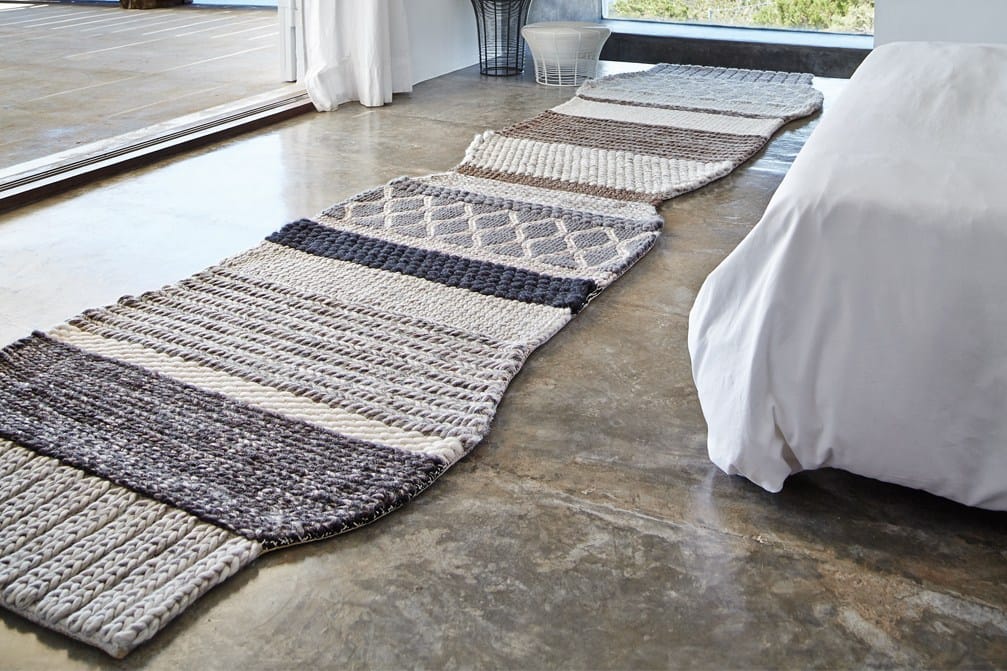 Striped wool rug LARGAS By GAN design Patricia Urquiola