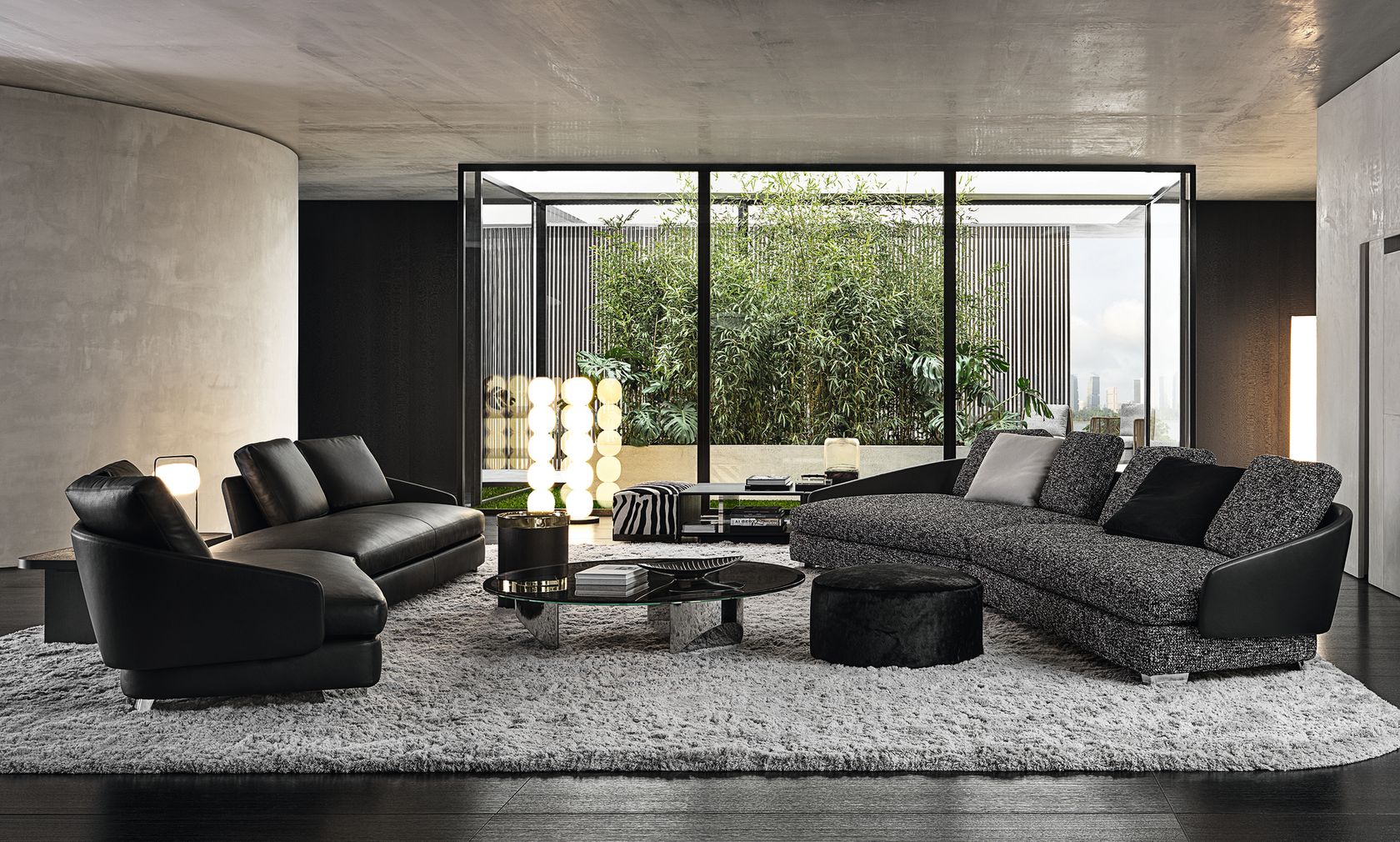 LAWSON Curved sofa By Minotti | design Rodolfo Dordoni