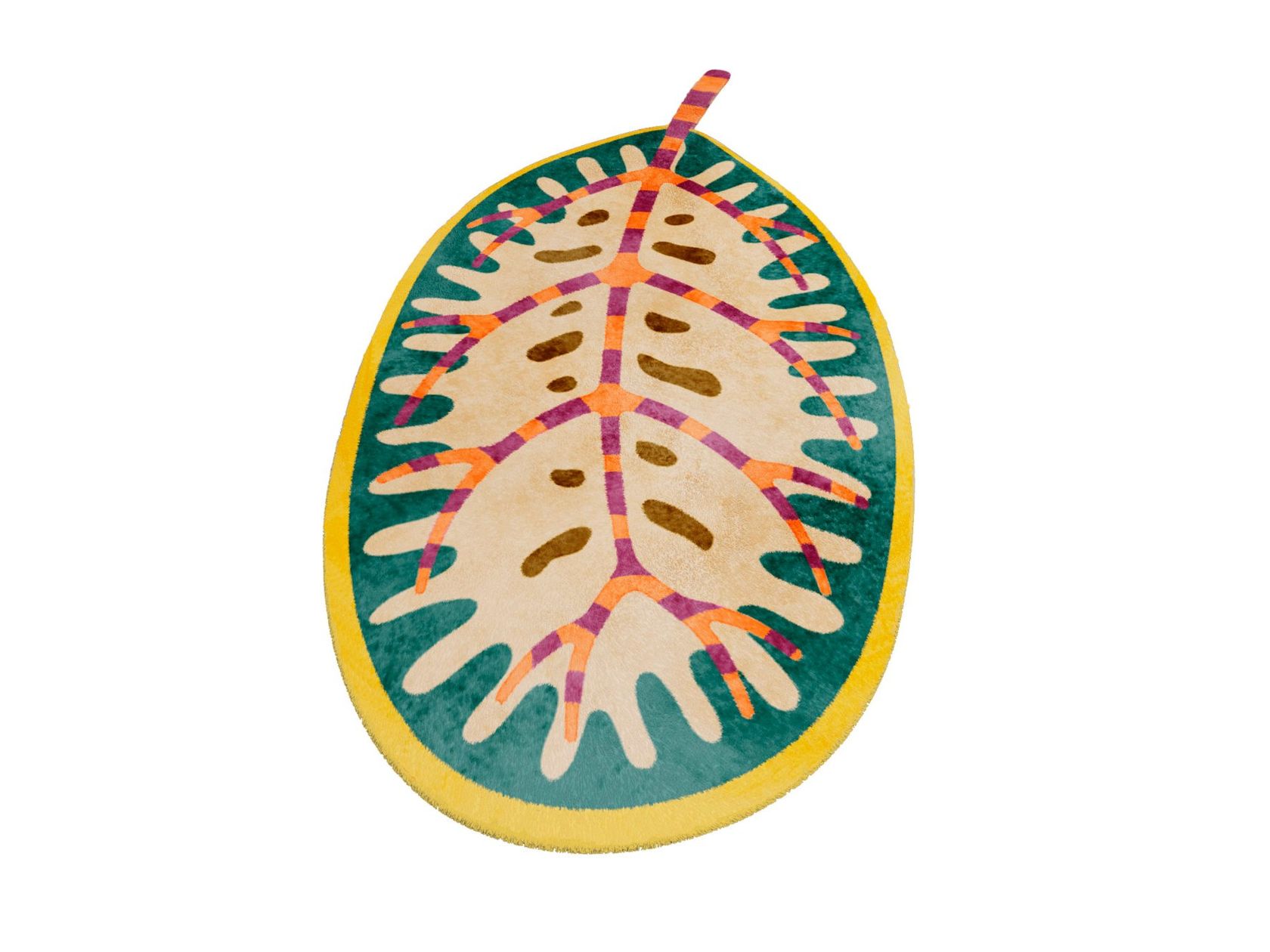 LEAF Rug By Scarlet Splendour design Marcantonio Raimondi Malerba