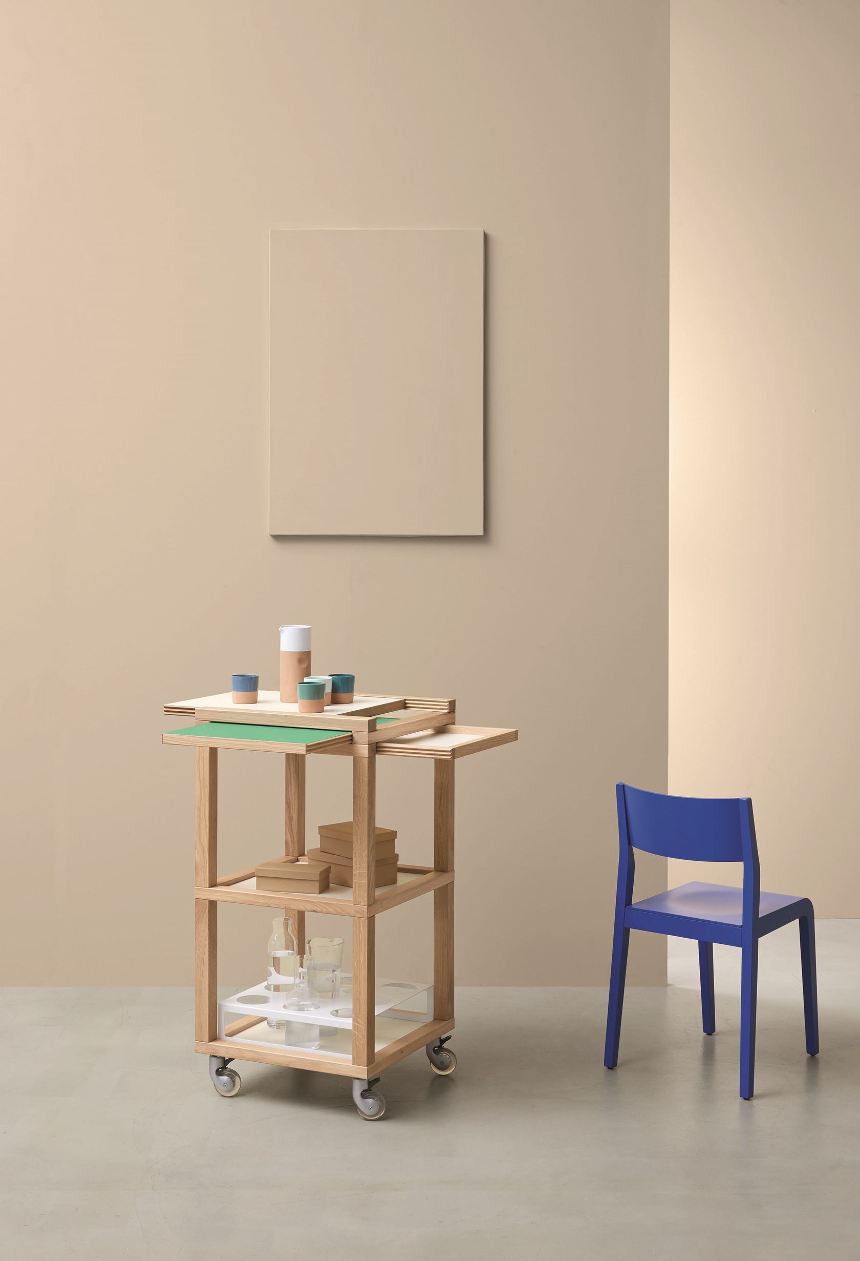 Kitchen trolley LEBAR By SCULPTURES JEUX design Bernard Vuarnesson