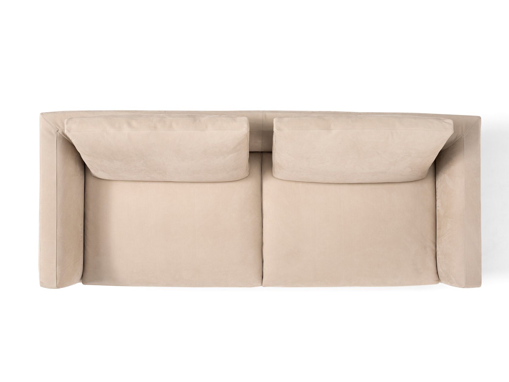 Leonard - Canapé 2 places cuir beige - Vue supplémentaire 3