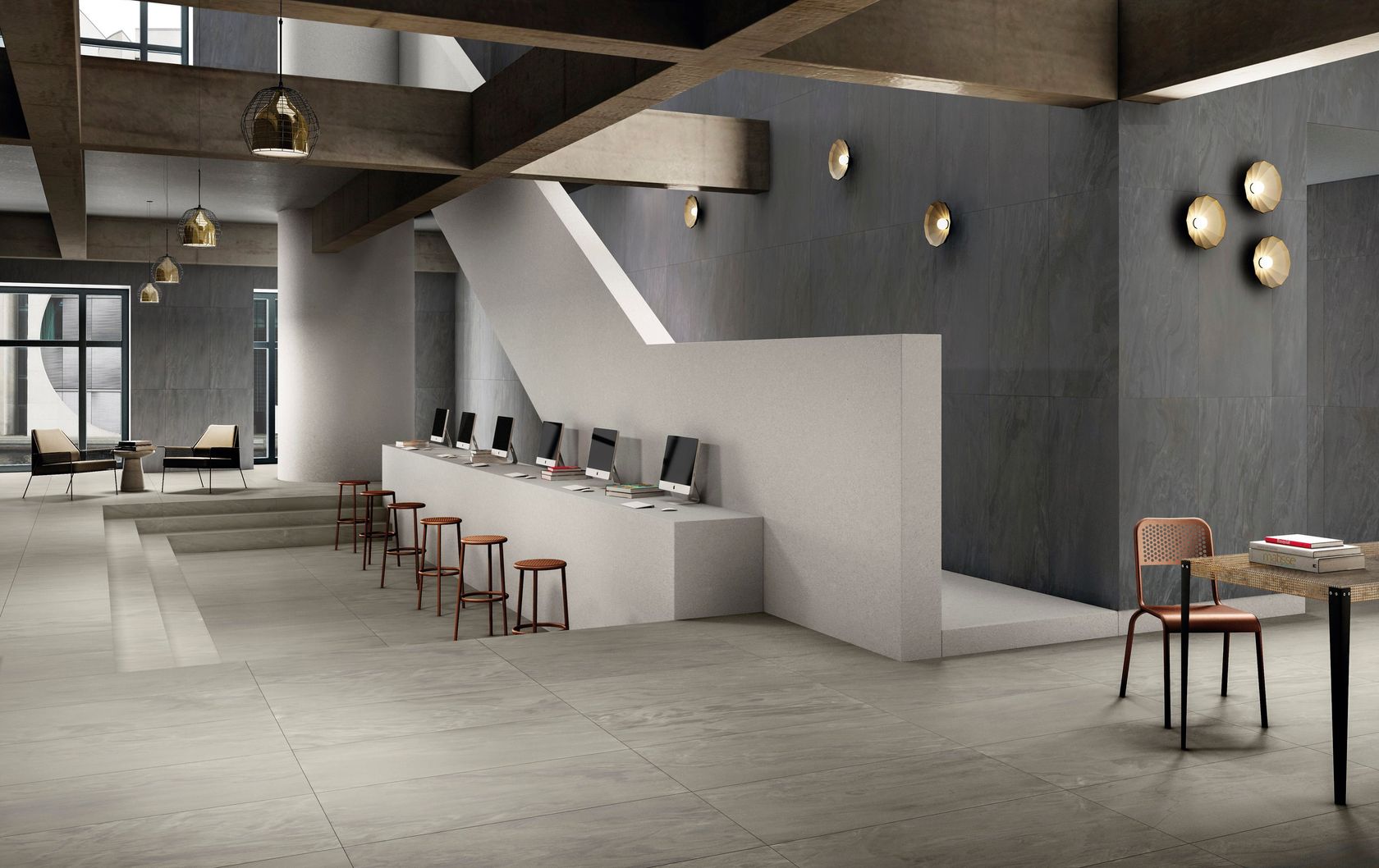 LIQUID STONE Porcelain stoneware flooring By Iris Ceramica