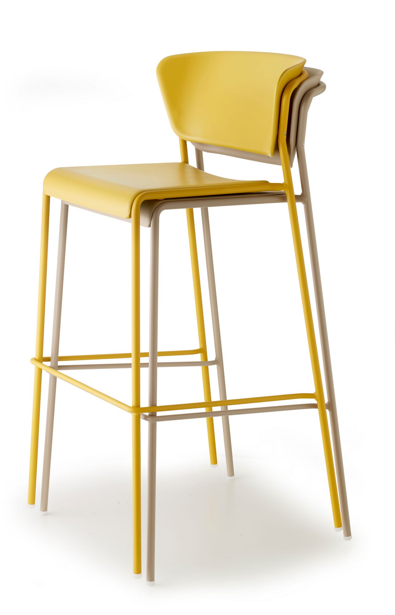 LISA TECNOPOLIMERO High technopolymer stool with footrest By SCAB ...