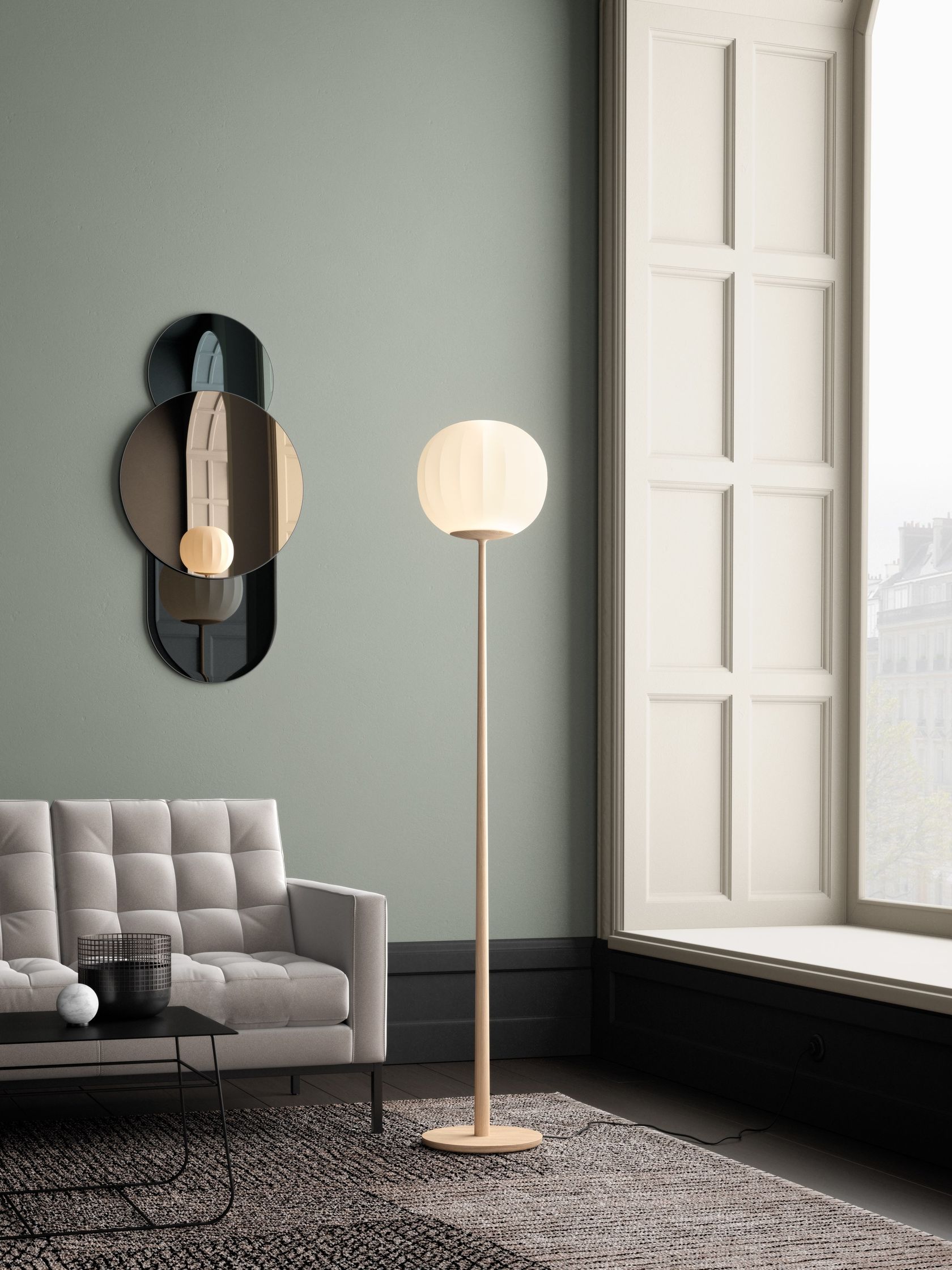 LITA LED blown glass floor lamp By LUCEPLAN design David Dolcini