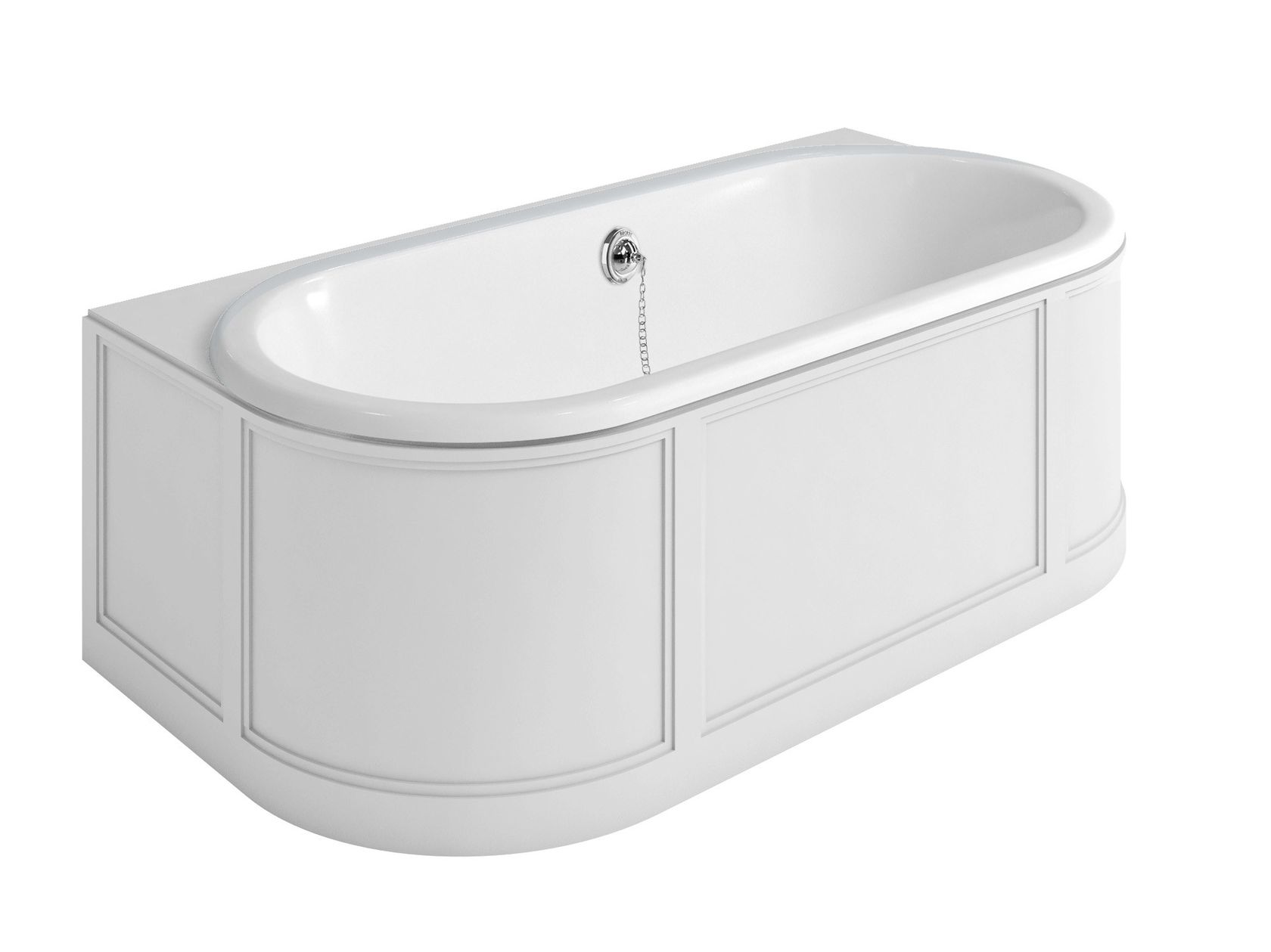 LONDON Corner bathtub Oval builtin acrylic bathtub By Burlington