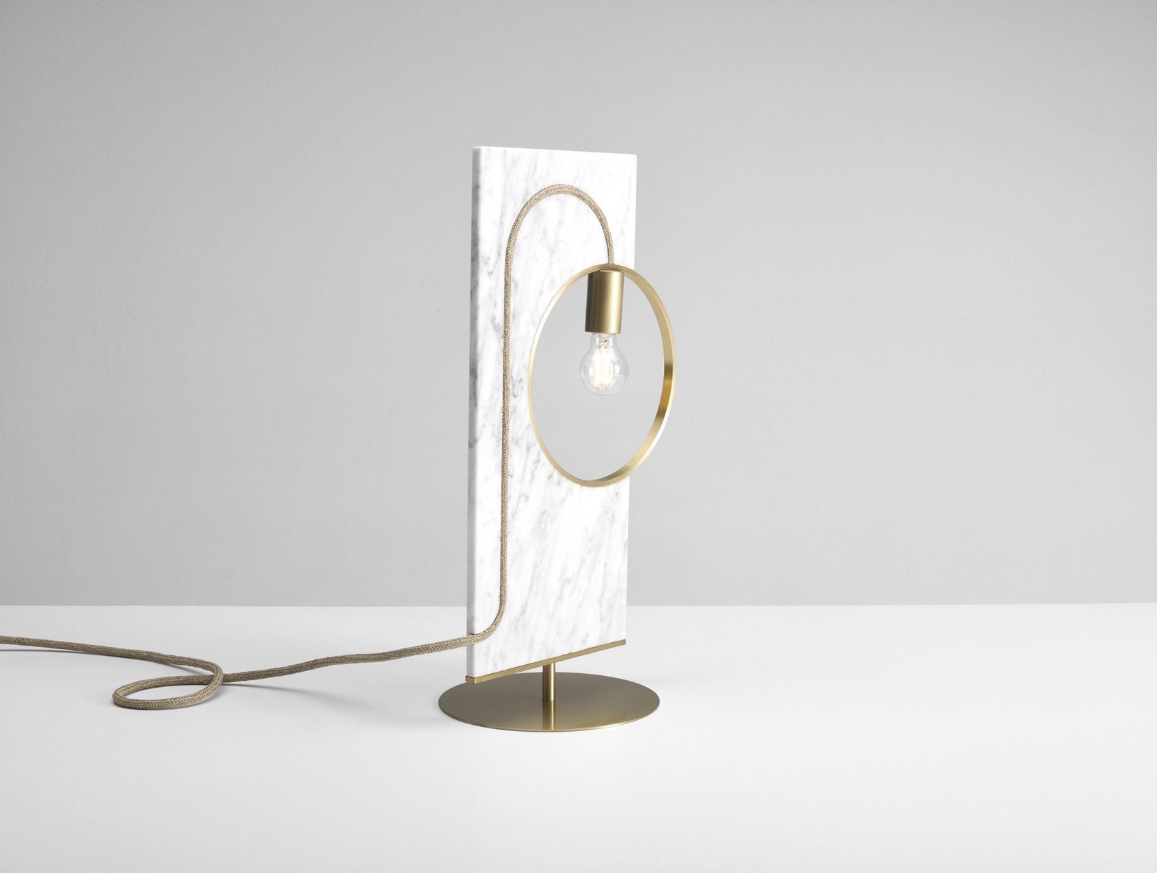 Lampe de table en marbre onyx - Lampe en cristal cubique de