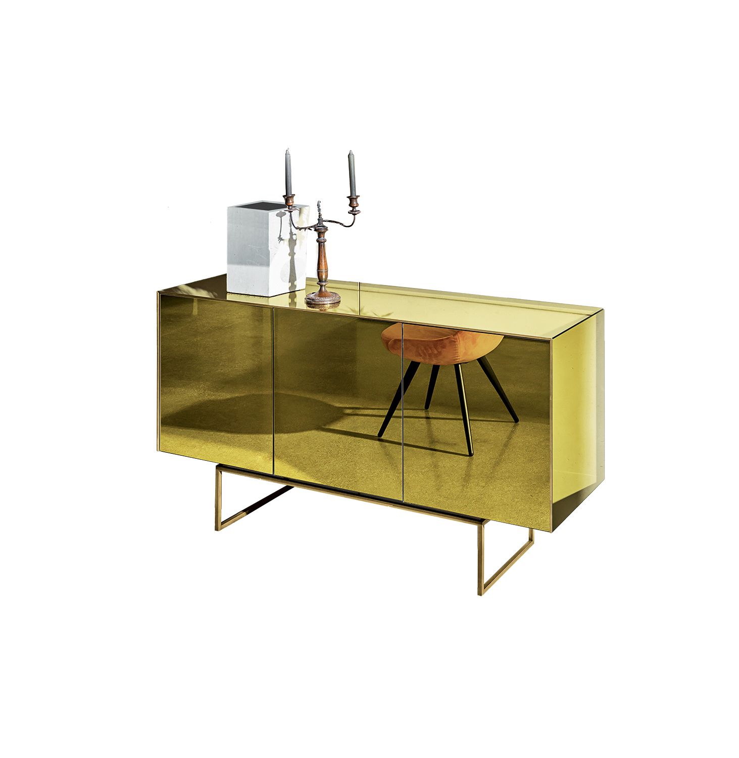 MAGDA Sideboard with doors with mirrored door By Sovet italia | design ...