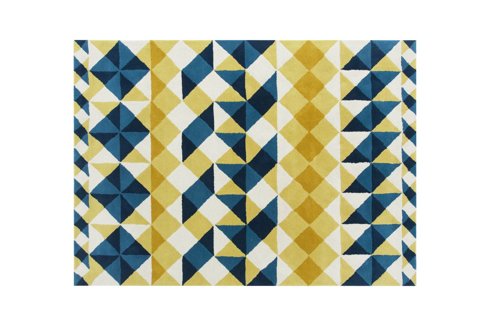 Handmade wool rug with geometric shapes MOSAÏEK By GAN design Javier