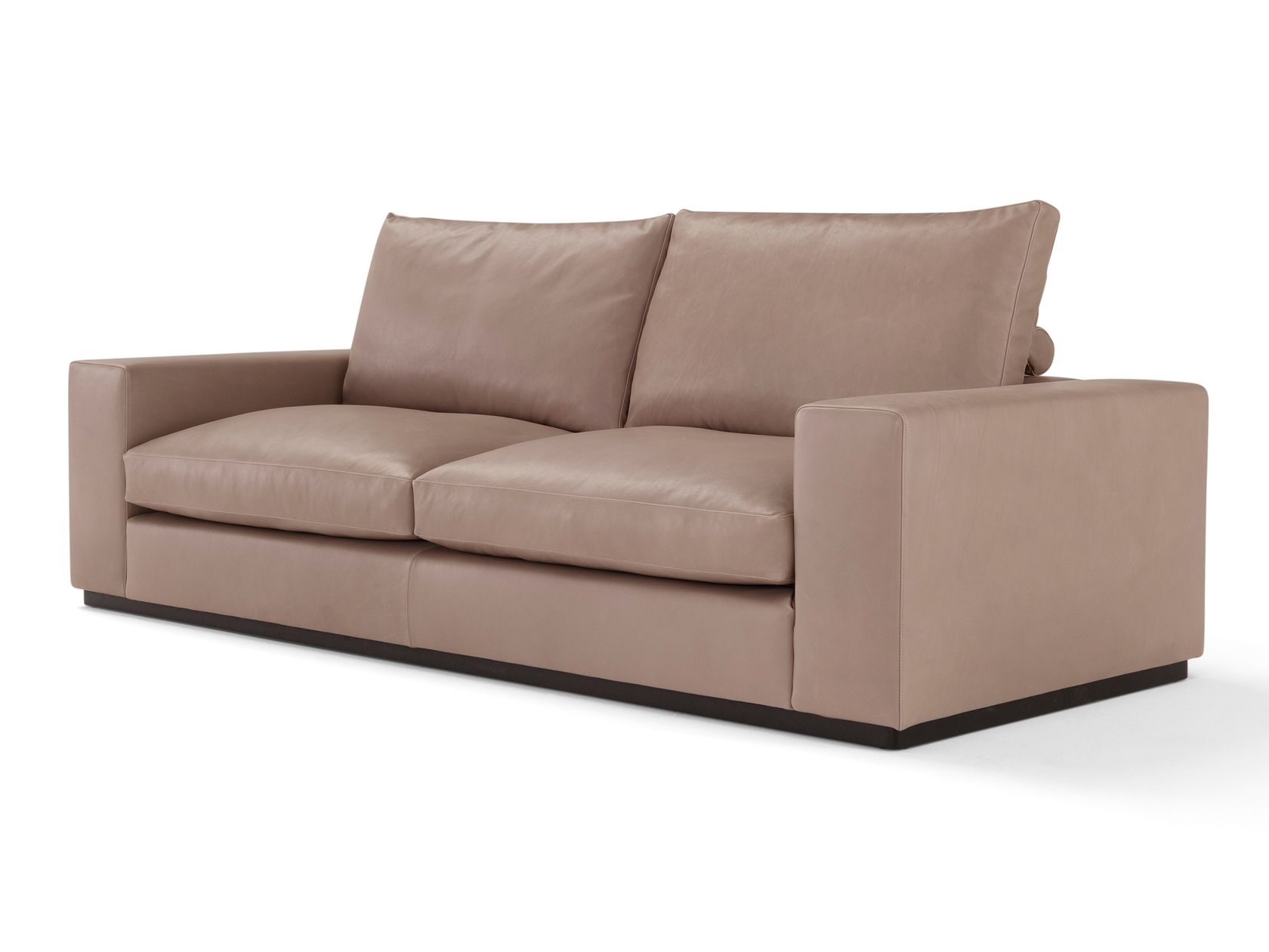 Murray - Canapé 2 places cuir beige - Vue supplémentaire 1