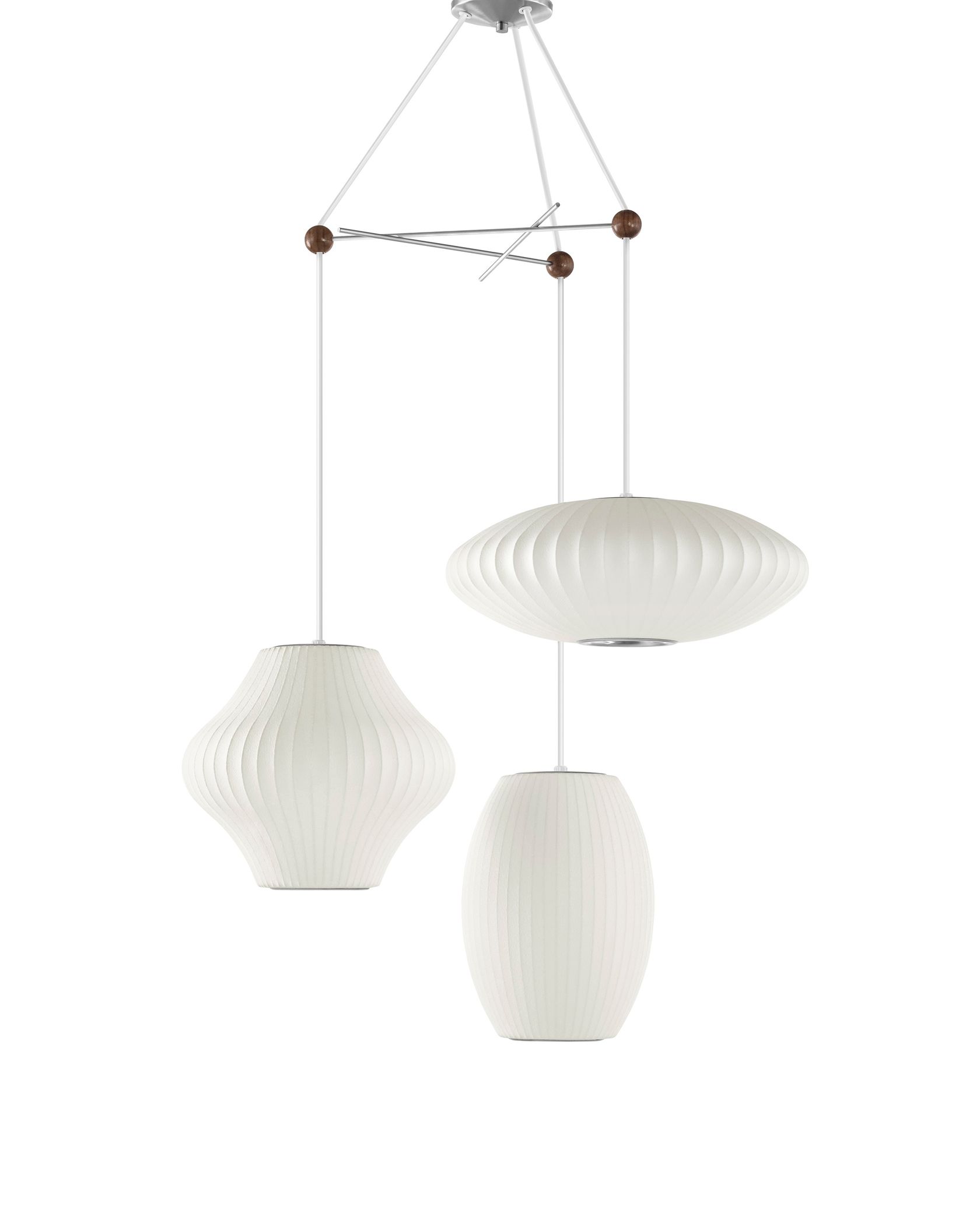 Direct light Polymer pendant lamp NELSON SAUCER BUBBLE Nelson