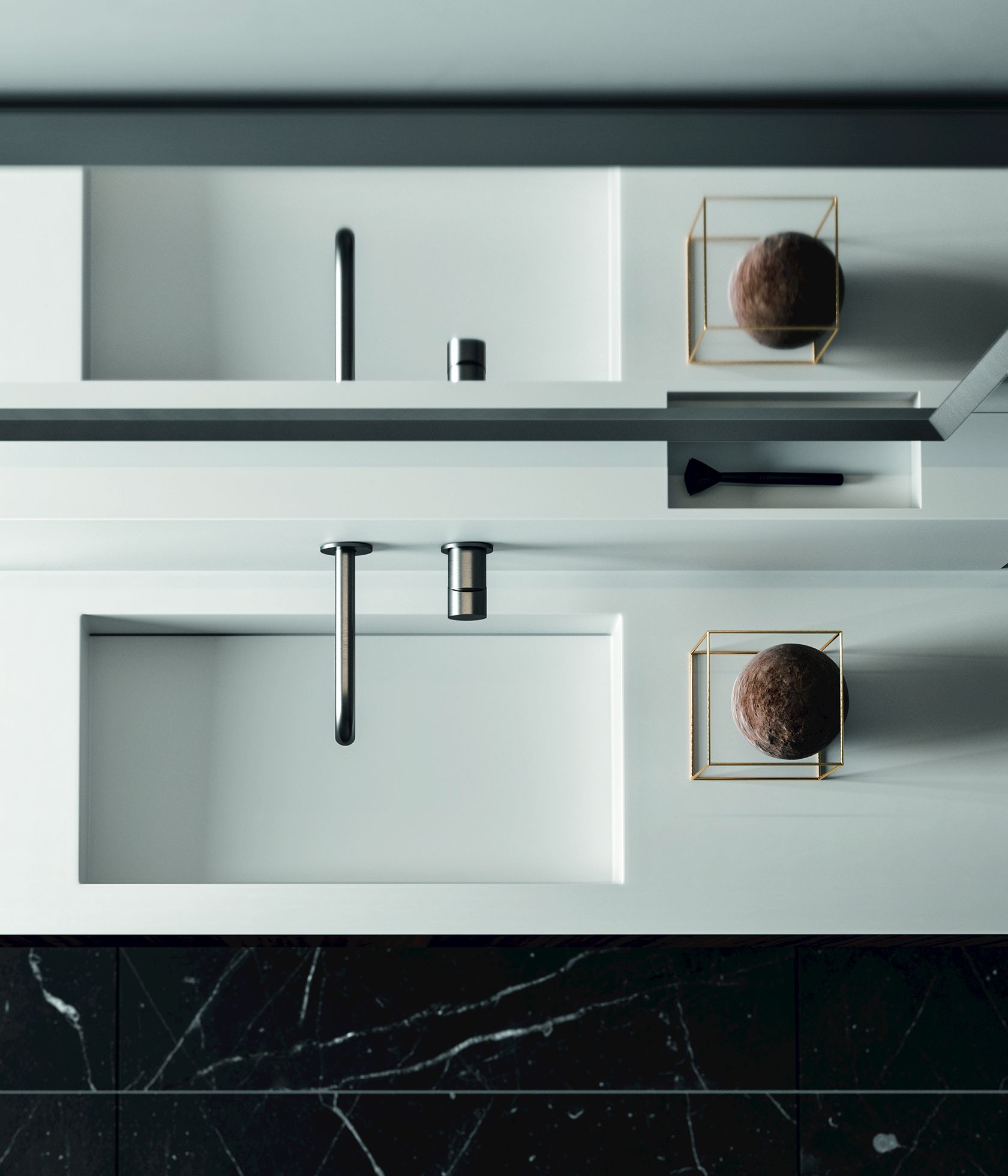 NEROLAB Vanity unit with drawers Nerolab Collection By Cerasa