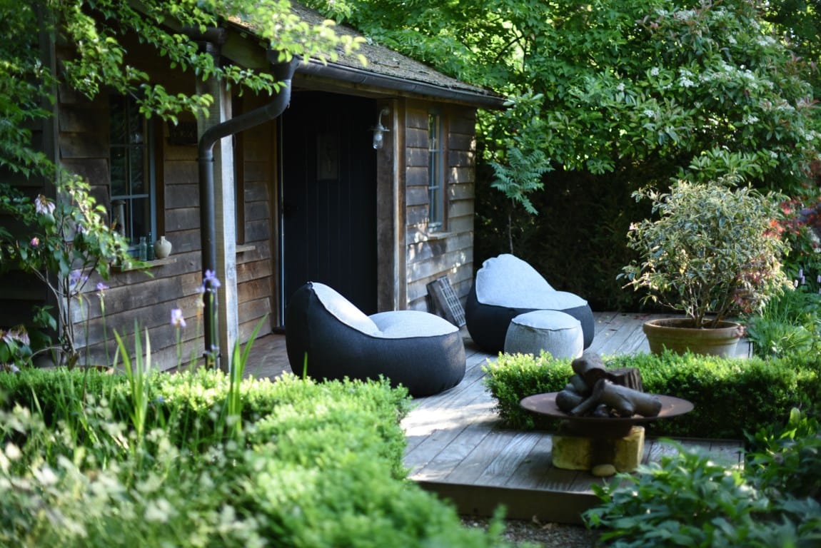 NEST Upholstered fabric garden armchair By GART design Vanni Scapin