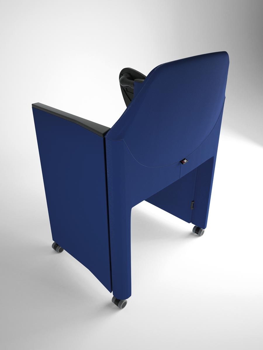 NESTAR Folding easy chair with castors with armrests By Luxy