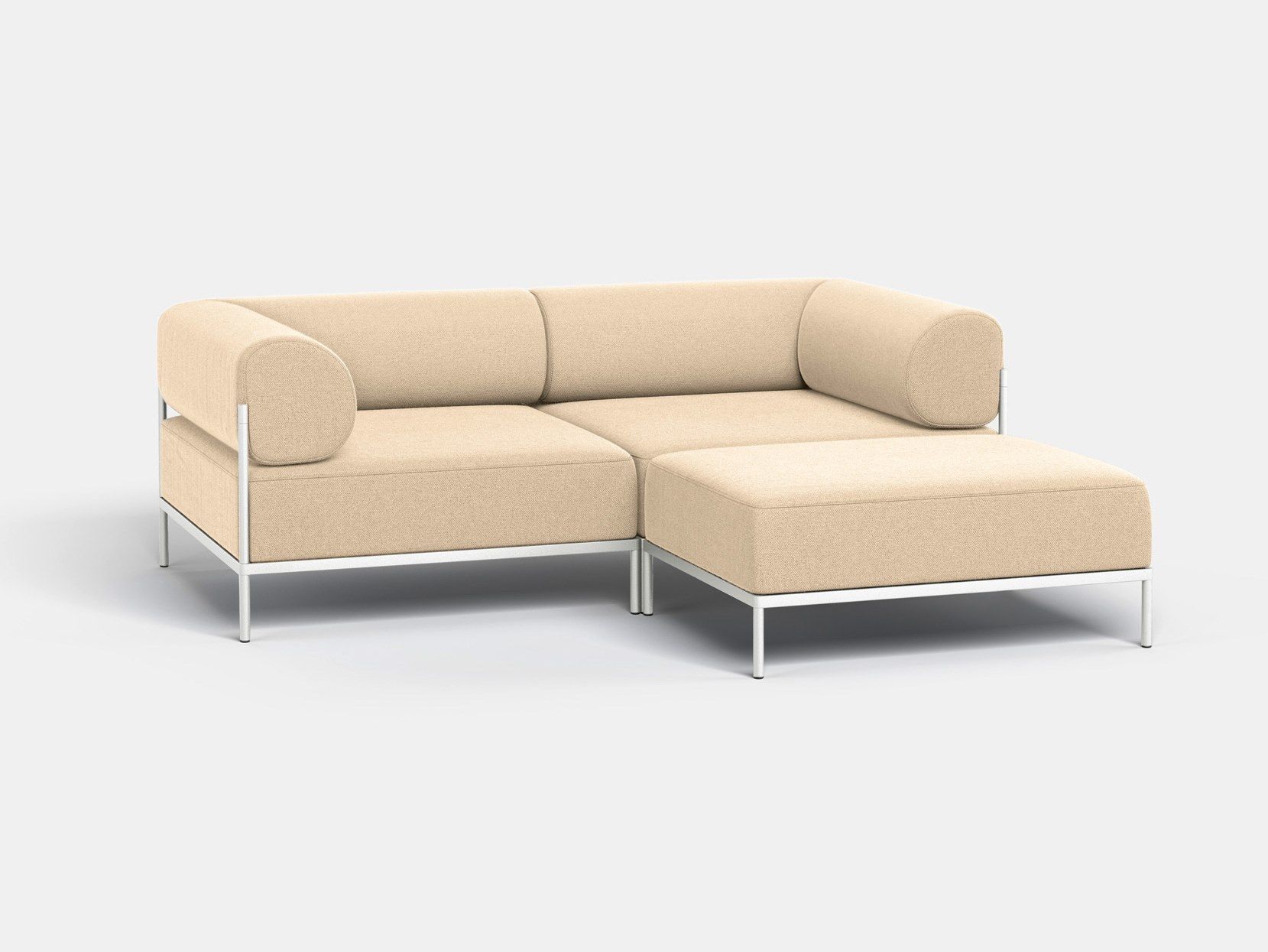 NOAH LIVING Modular sectional fabric sofa with chaise longue By Noah Living