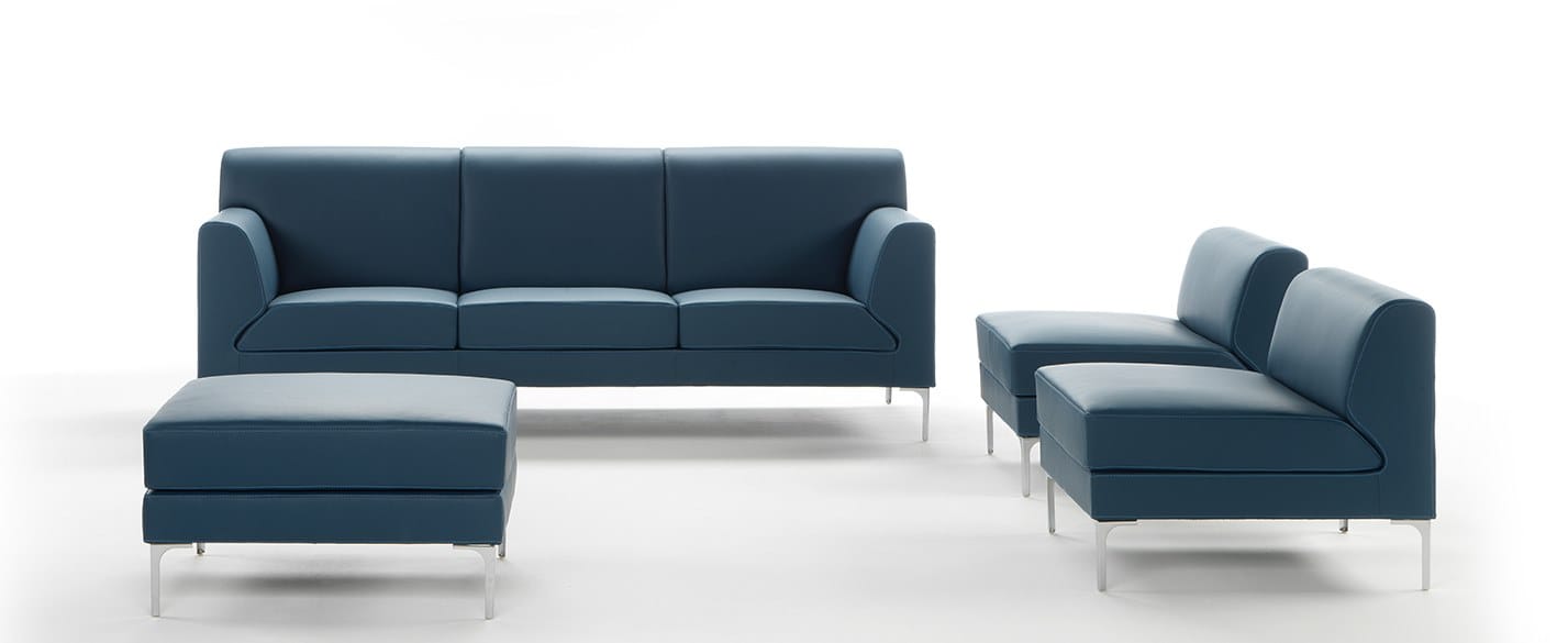 Sectional leather sofa OASI By Zani Collezione Poltrone design Paola Zani
