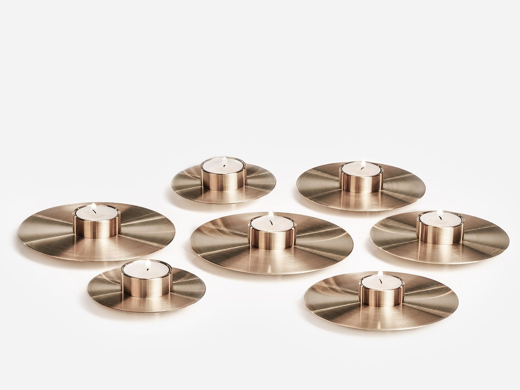 ORB CS1 Brass candle holder Set of 7 brass candle holders By NOOM