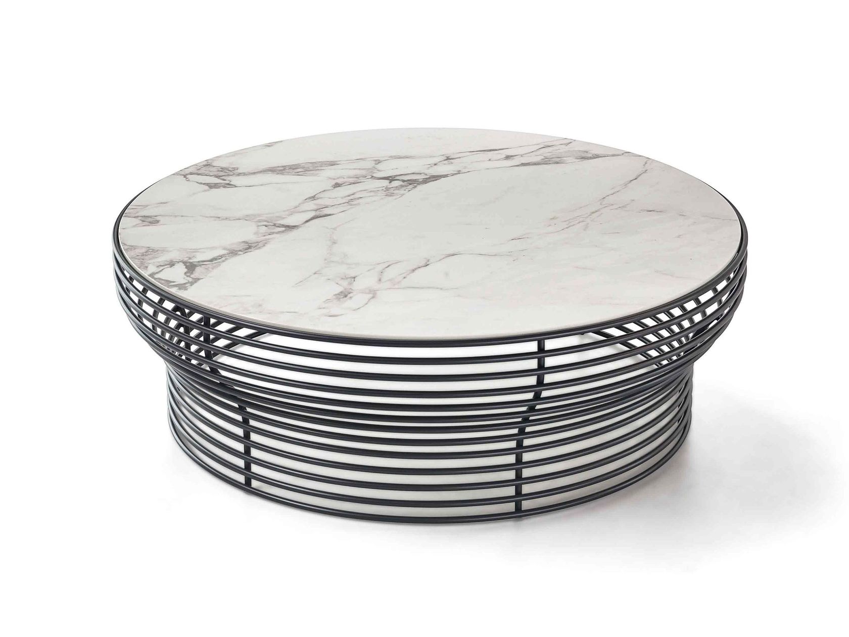 Round glass and steel coffee table ORION By Bonaldo design Jarrod Lim