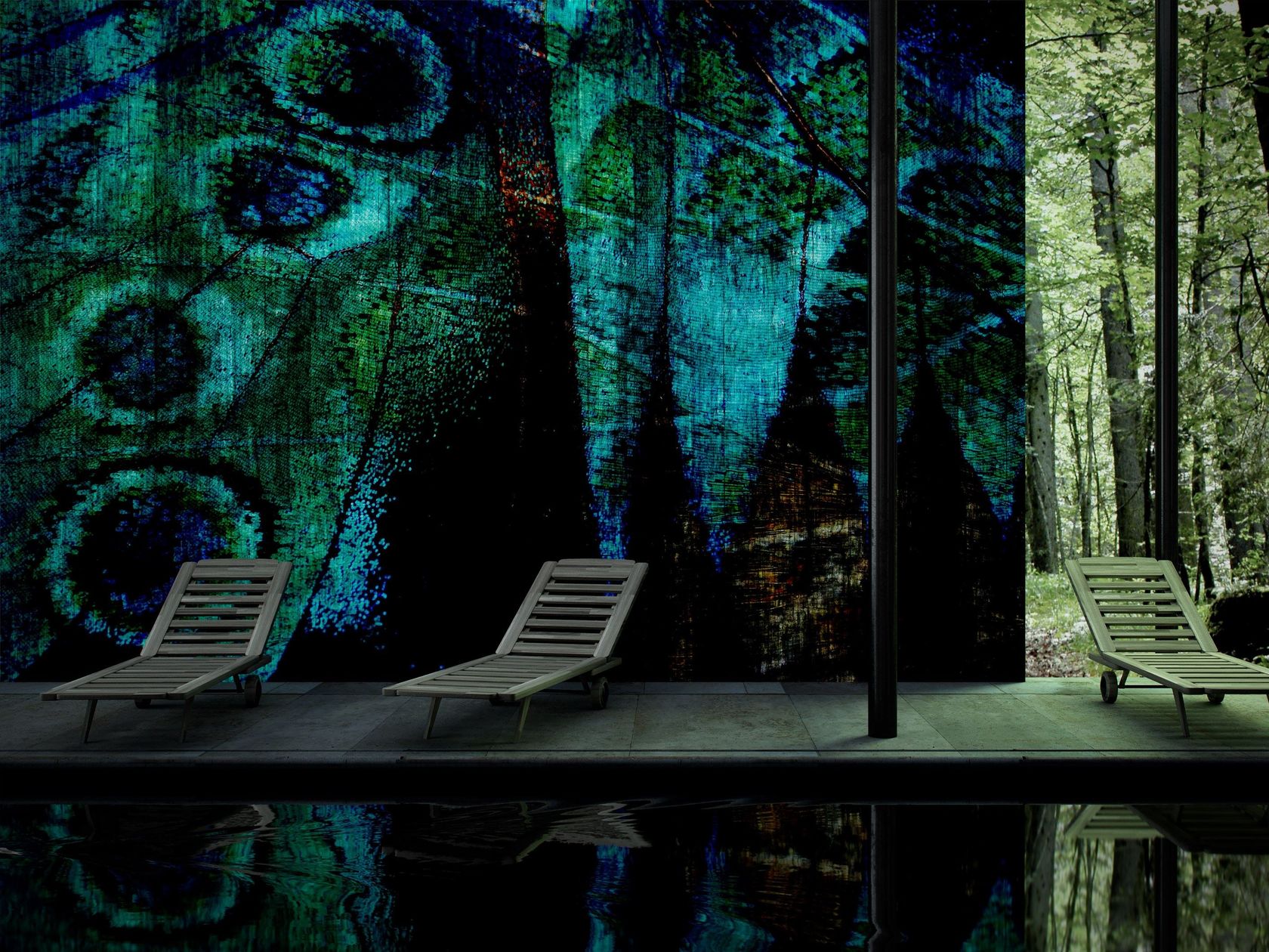 Washable vinyl wallpaper PARIS GREEN By GLAMORA