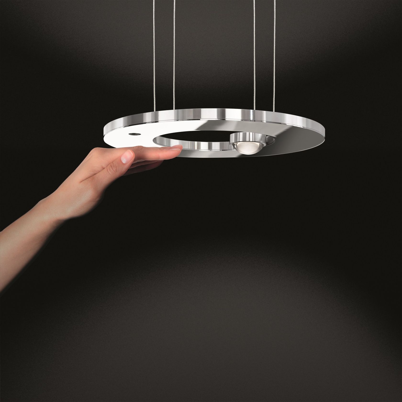 LED direct-indirect light brass pendant lamp PASSEPARTOUT25 SOPRATAVOLO ...