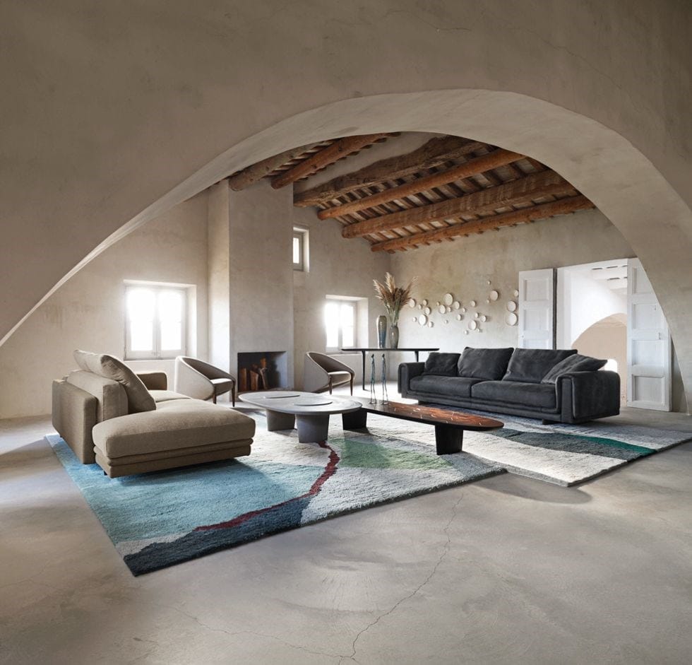 NATIV Low oval solid wood coffee table By Roche Bobois design Raphaël