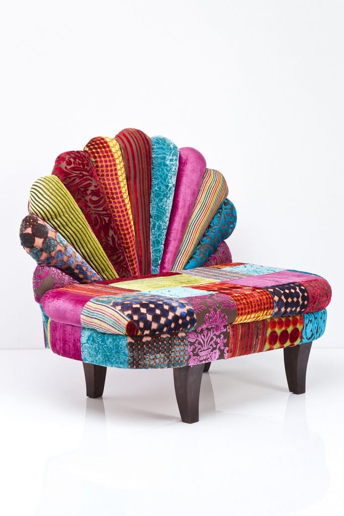 Fabric small sofa PEACOCK VELVET By KAREDESIGN