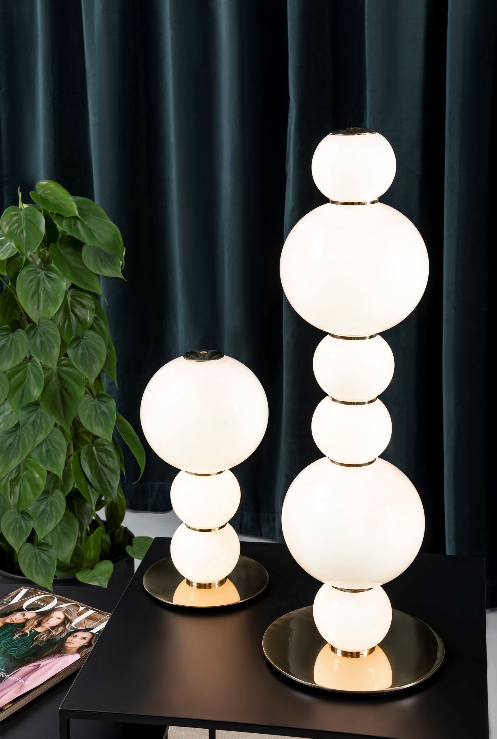 PEARLS DOUBLE | Table lamp LED glass table lamp with dimmer By ...