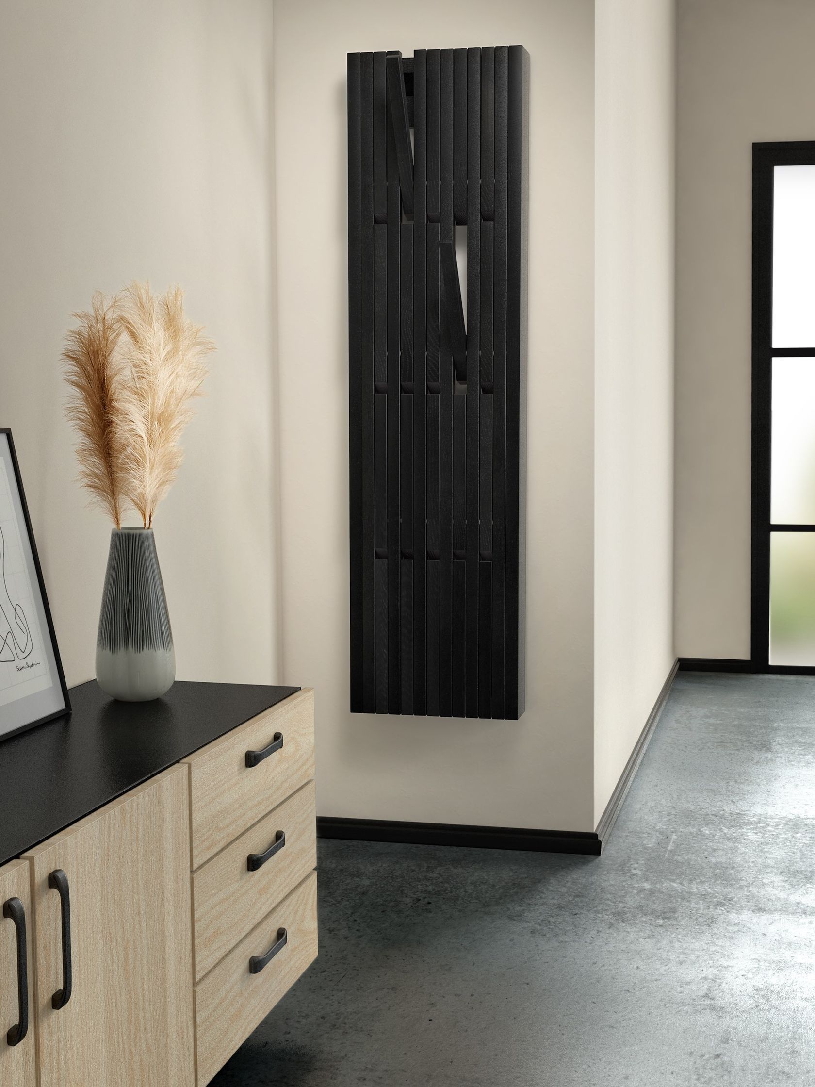 PIANO OAK TAINTED BLACK Coat rack By PER/USE