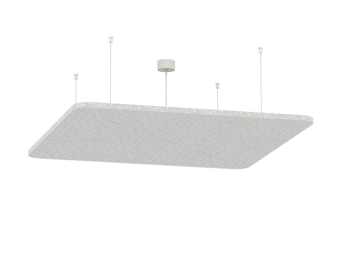 LIGHT PANEL QUANTUM Acoustic LED recycled PET pendant lamp By PROLICHT