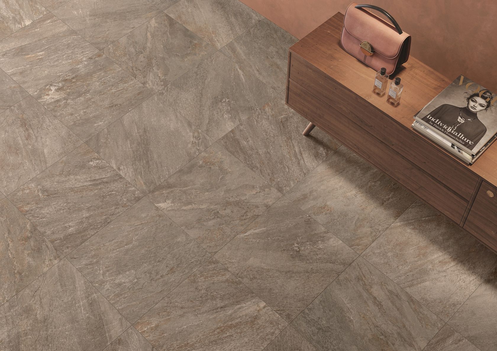 Porcelain stoneware wall/floor tiles with stone effect QUARTZ ESSENCE ...