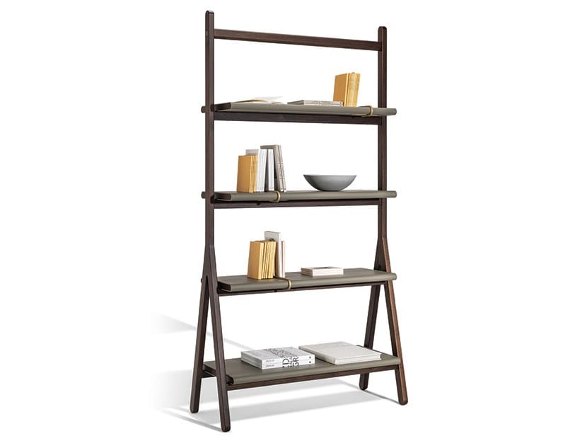 REN Contemporary style freestanding doublesided wooden bookcase By