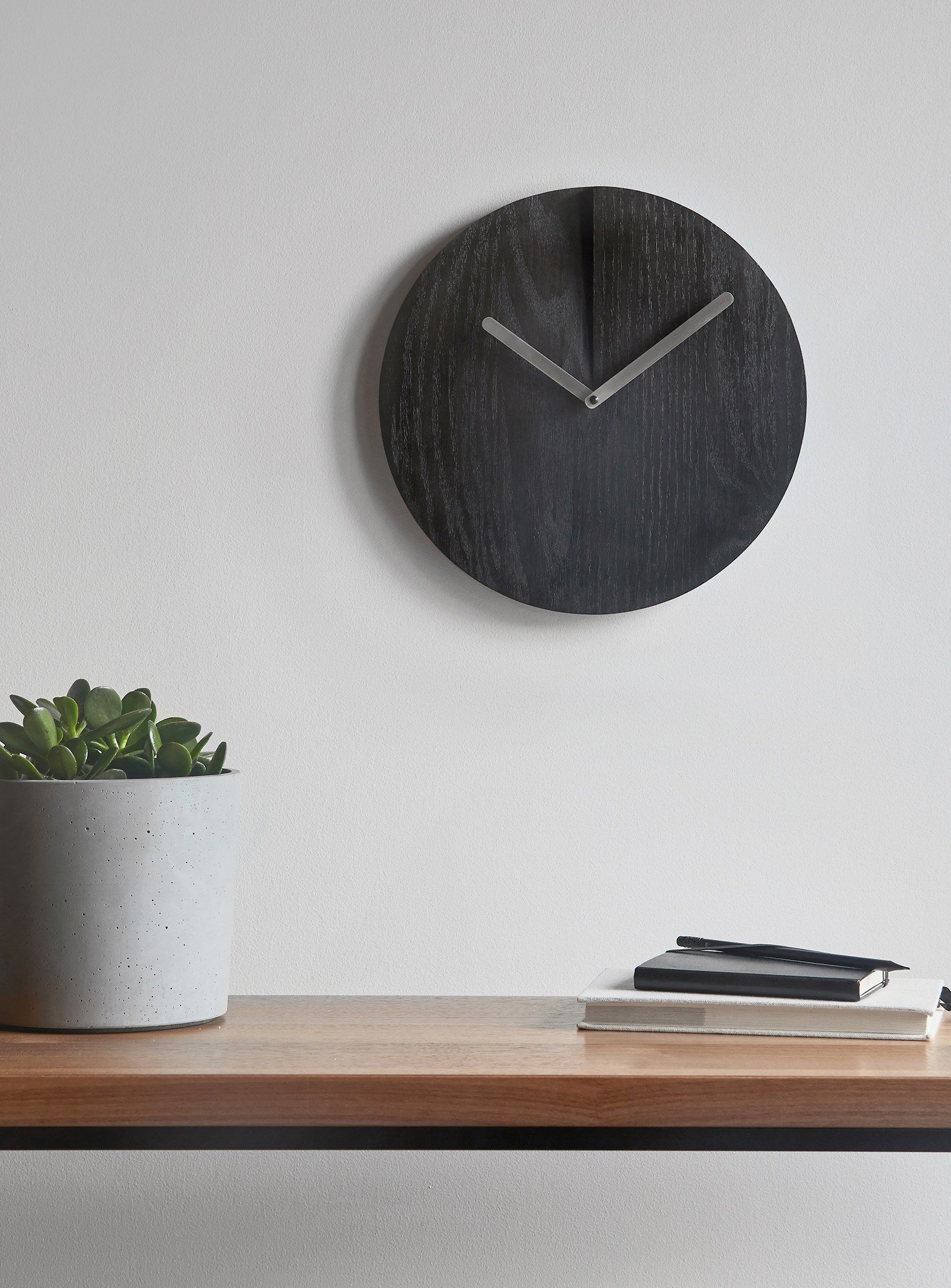 Wall-mounted oak clock RESET By MARdiROS