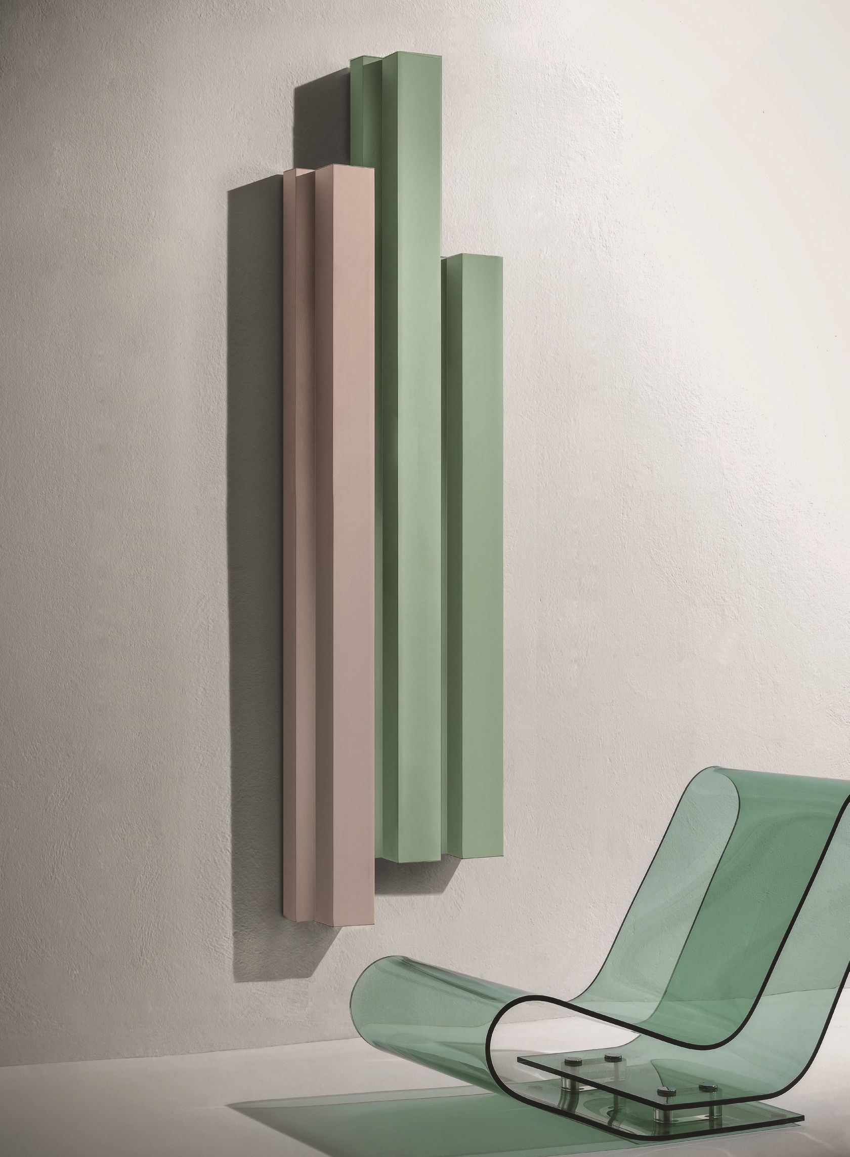 RIFT Hot-water vertical aluminium decorative radiator By Tubes ...