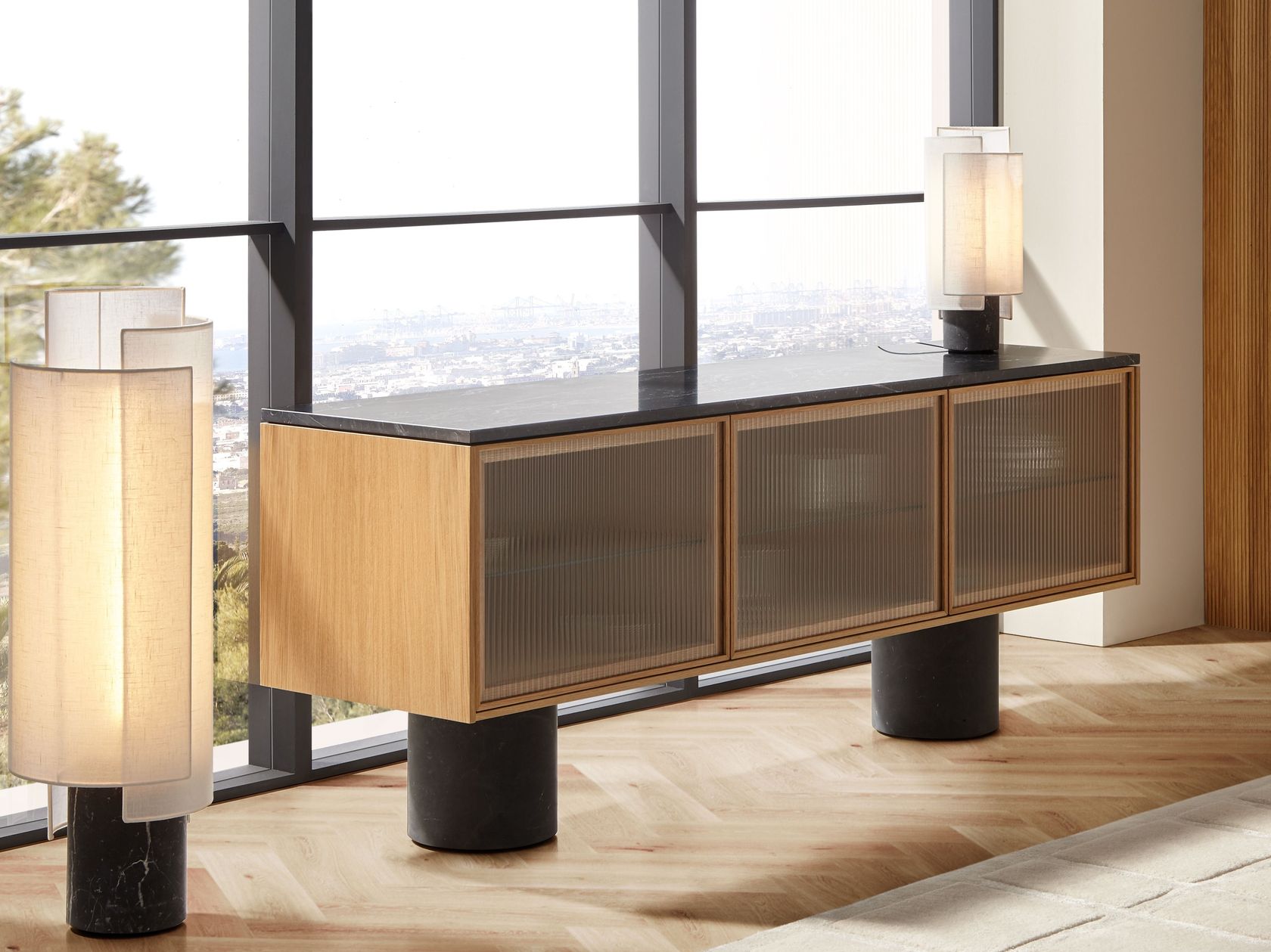 RIO Wooden sideboard with doors By Punt design Sebastian Herkner